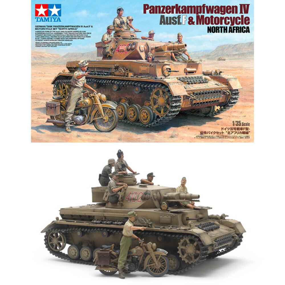 Tamiya 25208 Panzer Kampfwagen IV Ausf F & German Motorcyle Set 1