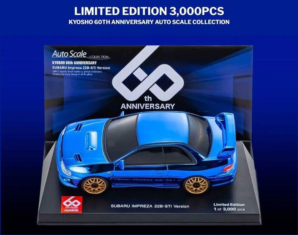 Kyosho MZP457CBL Autoscale Mini-Z Subaru Impreza 60th Anniversary