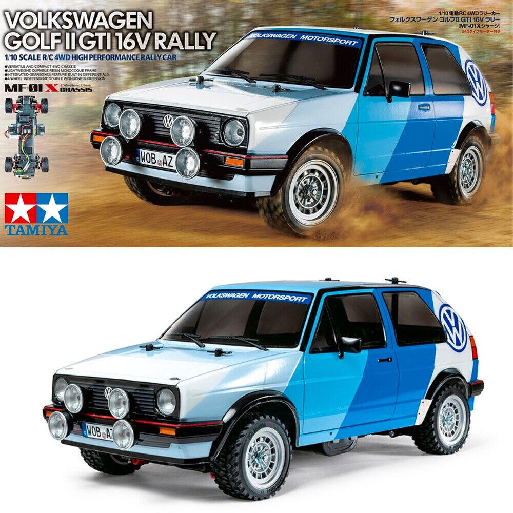 タミヤMF-01X GOLFII GTI RALLY　オプション付 Tamiya RC VW Golf II Gti 16V Rallye MF-01X Chassis 4WD 1:10