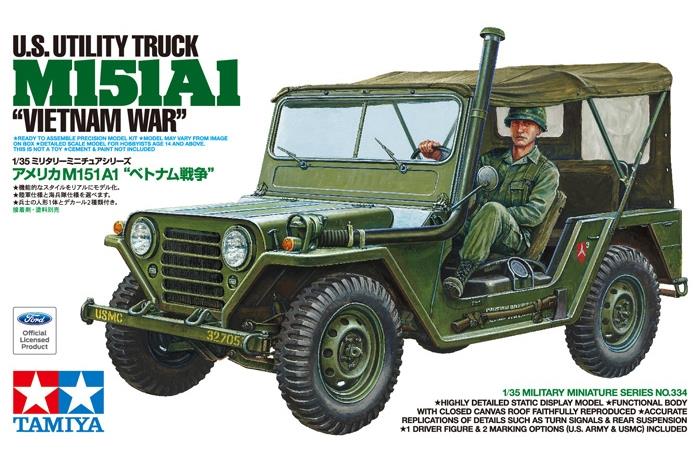 TAMIYA M151 A1 Jeep Vietnam 35334 1:35 Military Model Kit | eBay