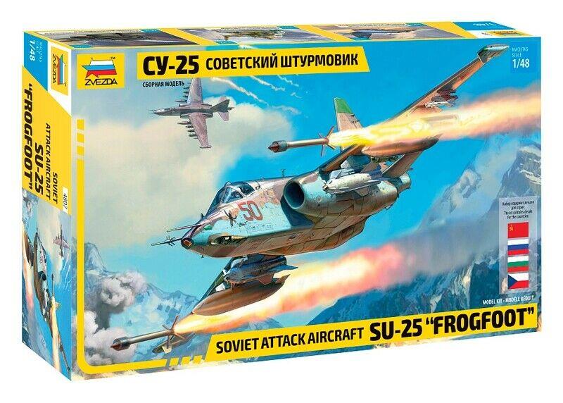 Zvezda 4807 Sukhoi SU-25 Frogfoot Soviet Attack Aircraft 1:48