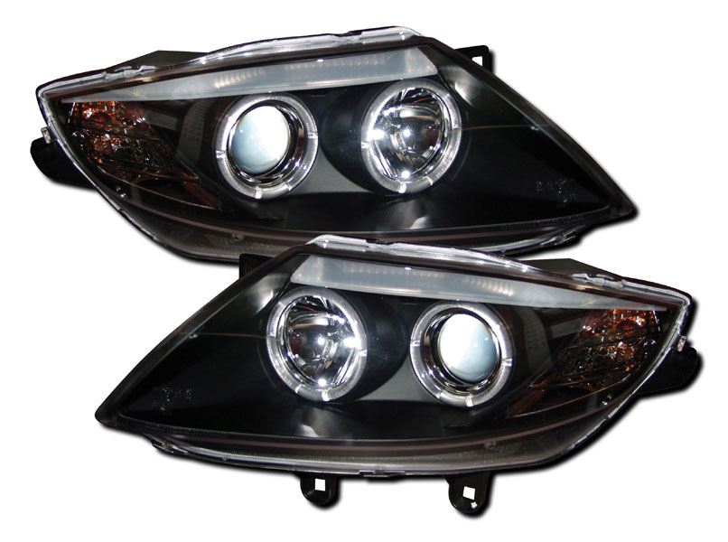 BMW Z4 E85 E86 20032008 BLACK PROJECTORSTYLE ANGEL EYE HEADLIGHTS