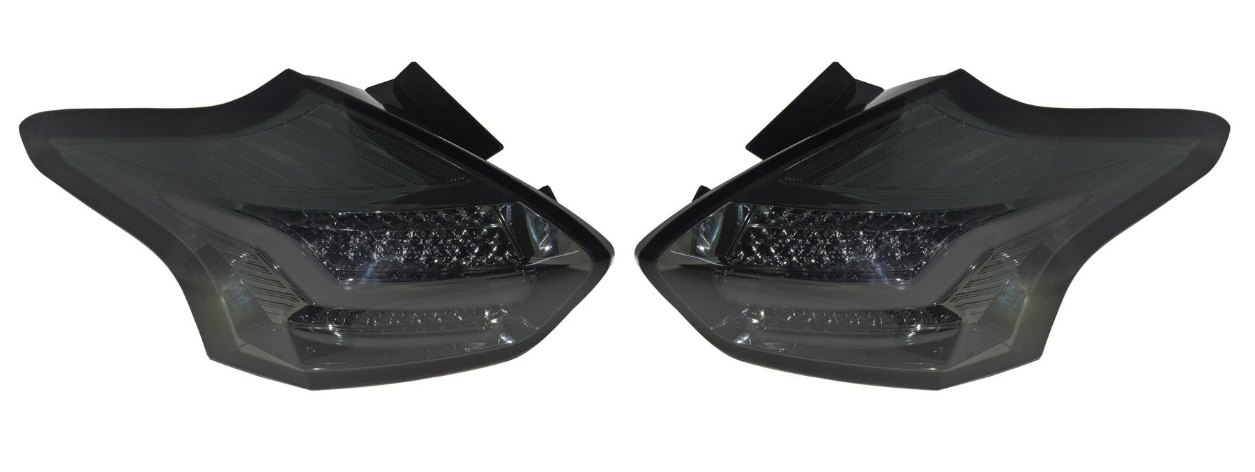 FORD FOCUS MK3 1517 SMOKED LED LIGHT BAR TAIL LIGHTS WITH SEQUENTIAL