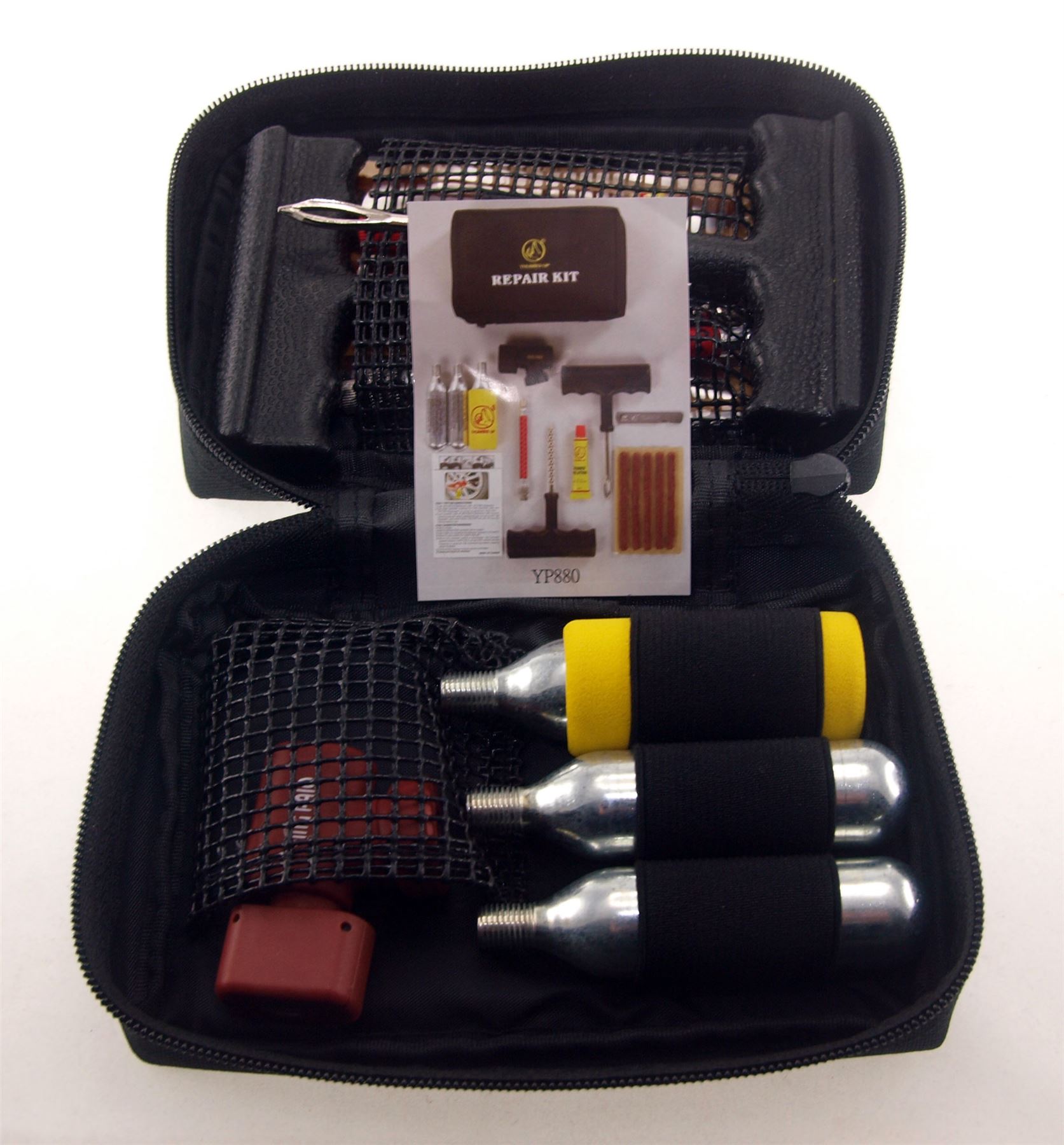 Awltype Tyre repair kit with inflator, regulator & CO2 canisters
