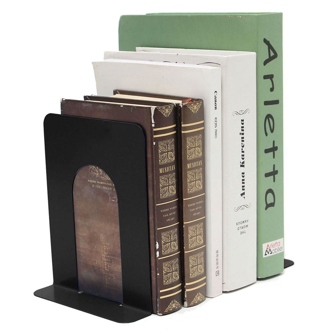 2 Pairs 8" LShaped Metal Bookends Book Ends Home & School Office