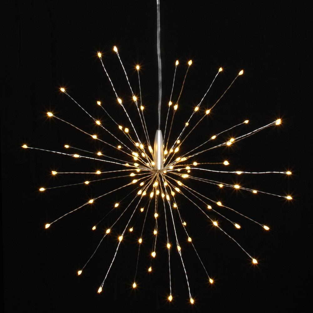 Hanging Starburst - 40cms/160LEDs Indoor/Outdoor Battery Op Lights-3 Colour Opt - Picture 8 of 8