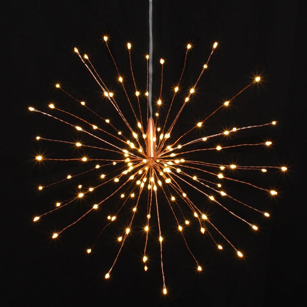 Hanging Starburst - 40cms/160LEDs Indoor/Outdoor Battery Op Lights-3 Colour Opt - Picture 6 of 8