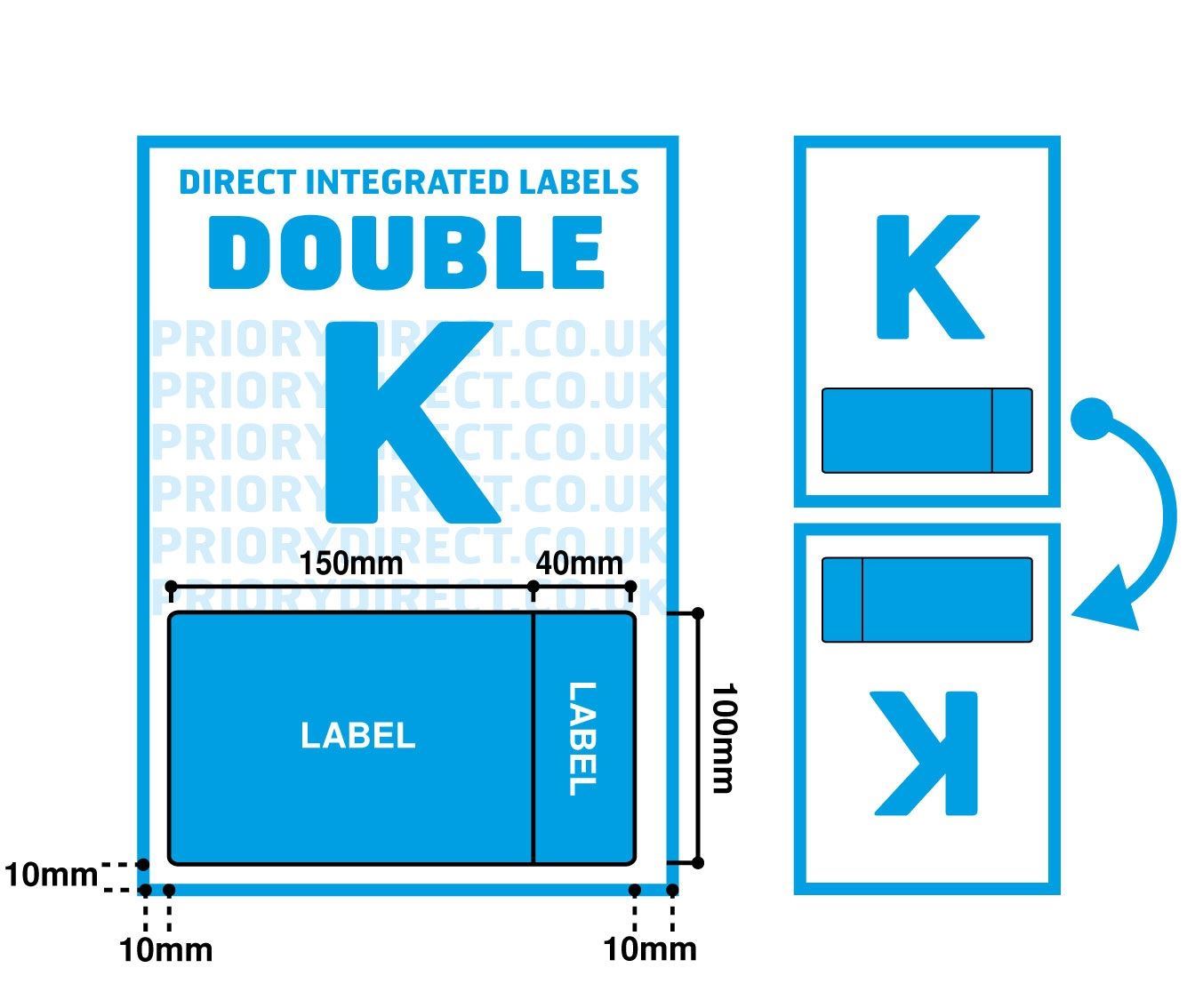 A4 Integrated Label Invoice Paper Sticky Address Sheets Double D