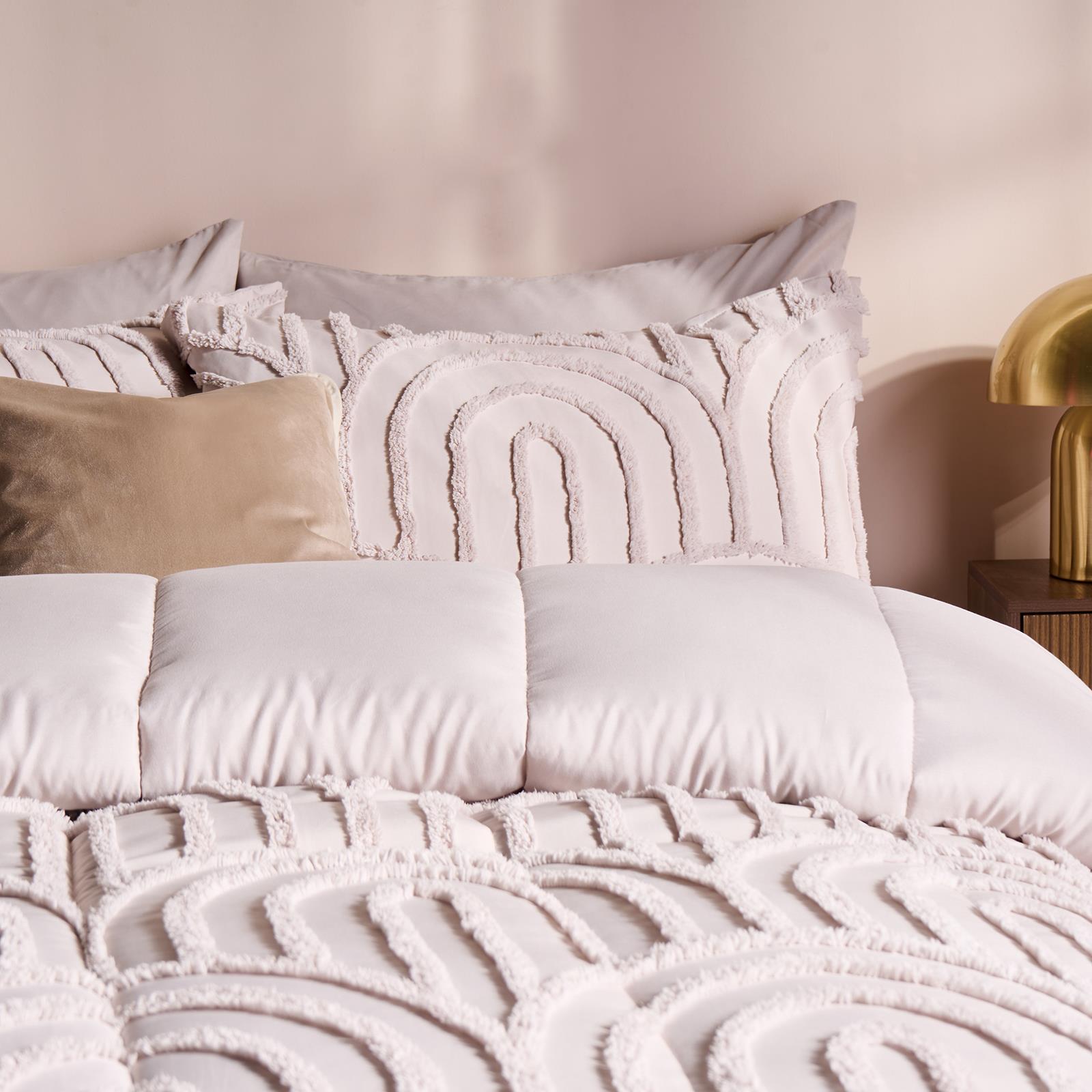 OHS Tufted Arches Coverless Duvet & Pillowcase 7.5 Tog Bedding Set