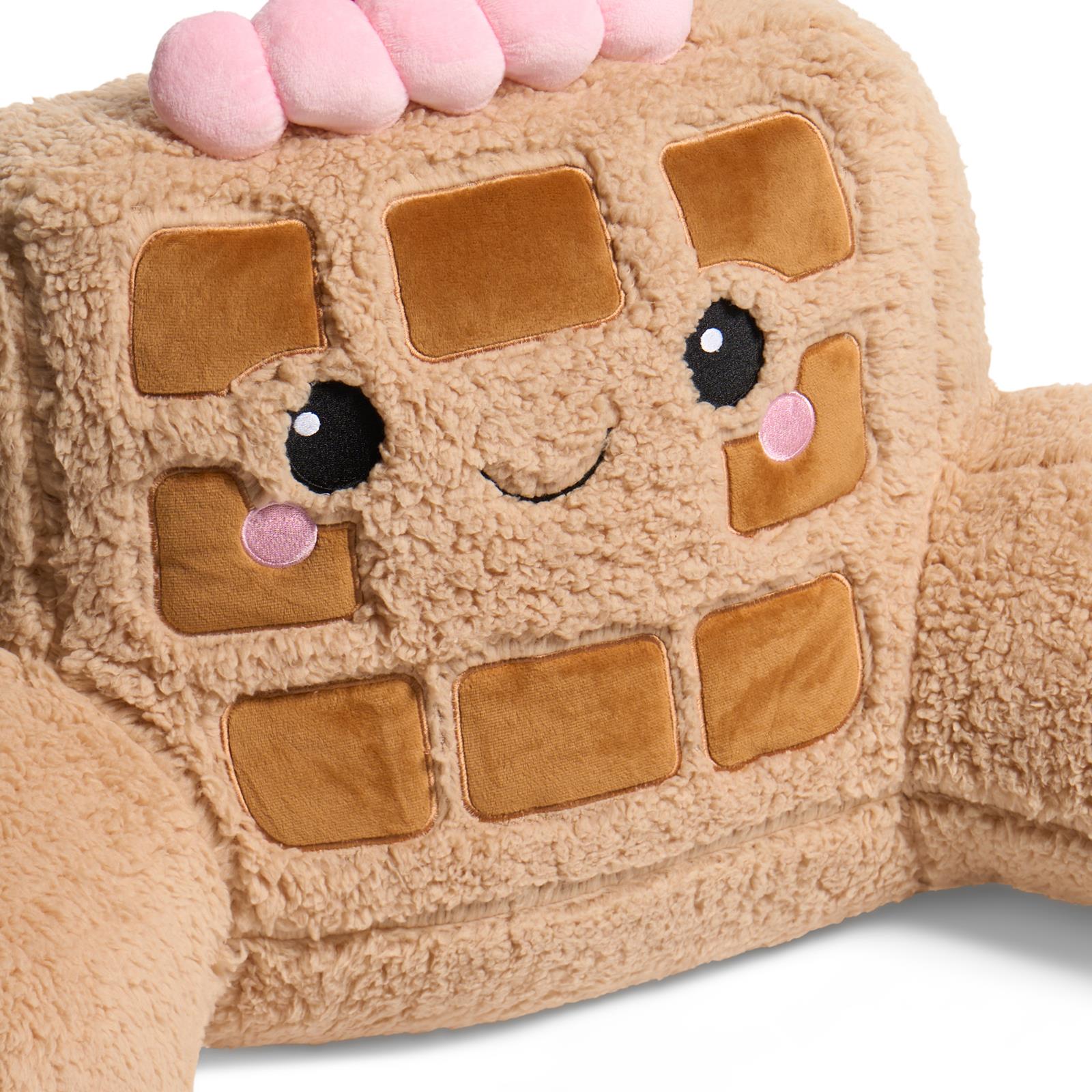 OHS Character Cuddle Cushion Soft Fleece Reading Pillow with Arms Bed Chair