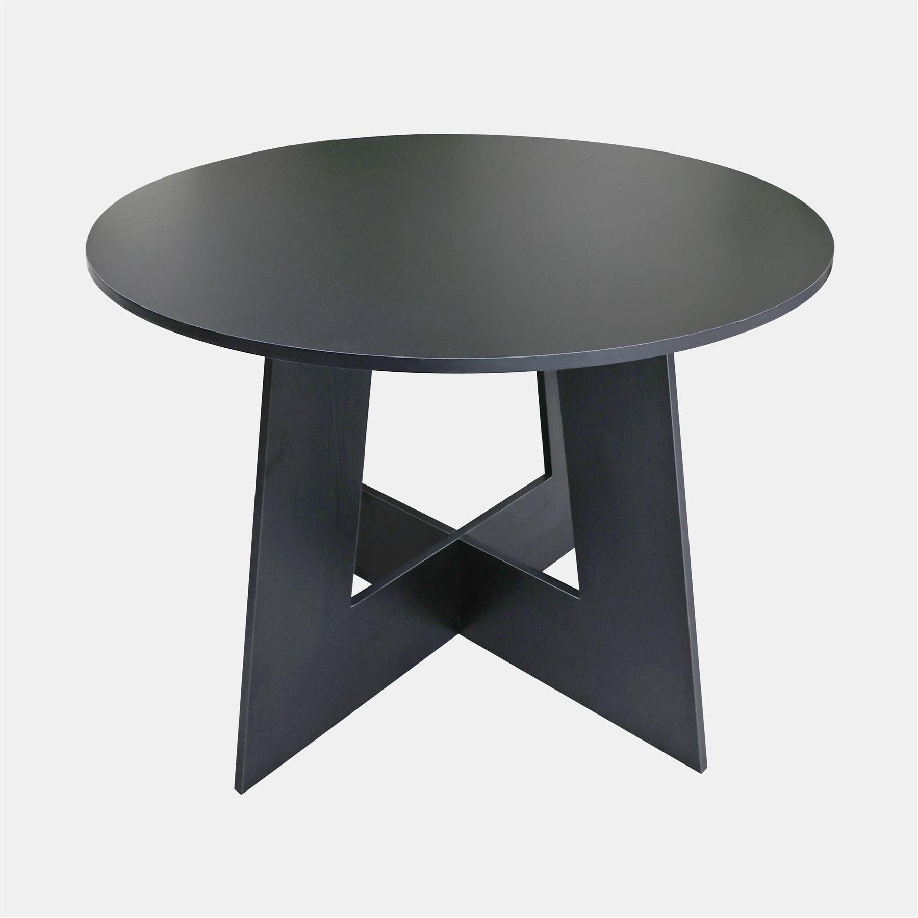 OHS Angular Dining Table 4-Seater Round Circle Kitchen Tables Engineered Wood
