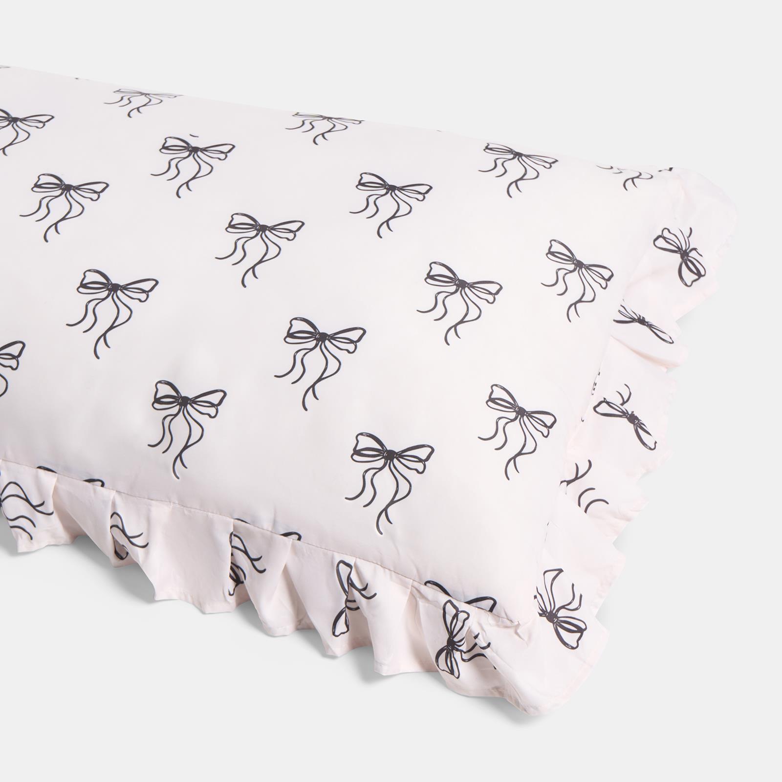 OHS Bows Frill Bolster Pillow Soft Maternity Back Support Filled Cushion