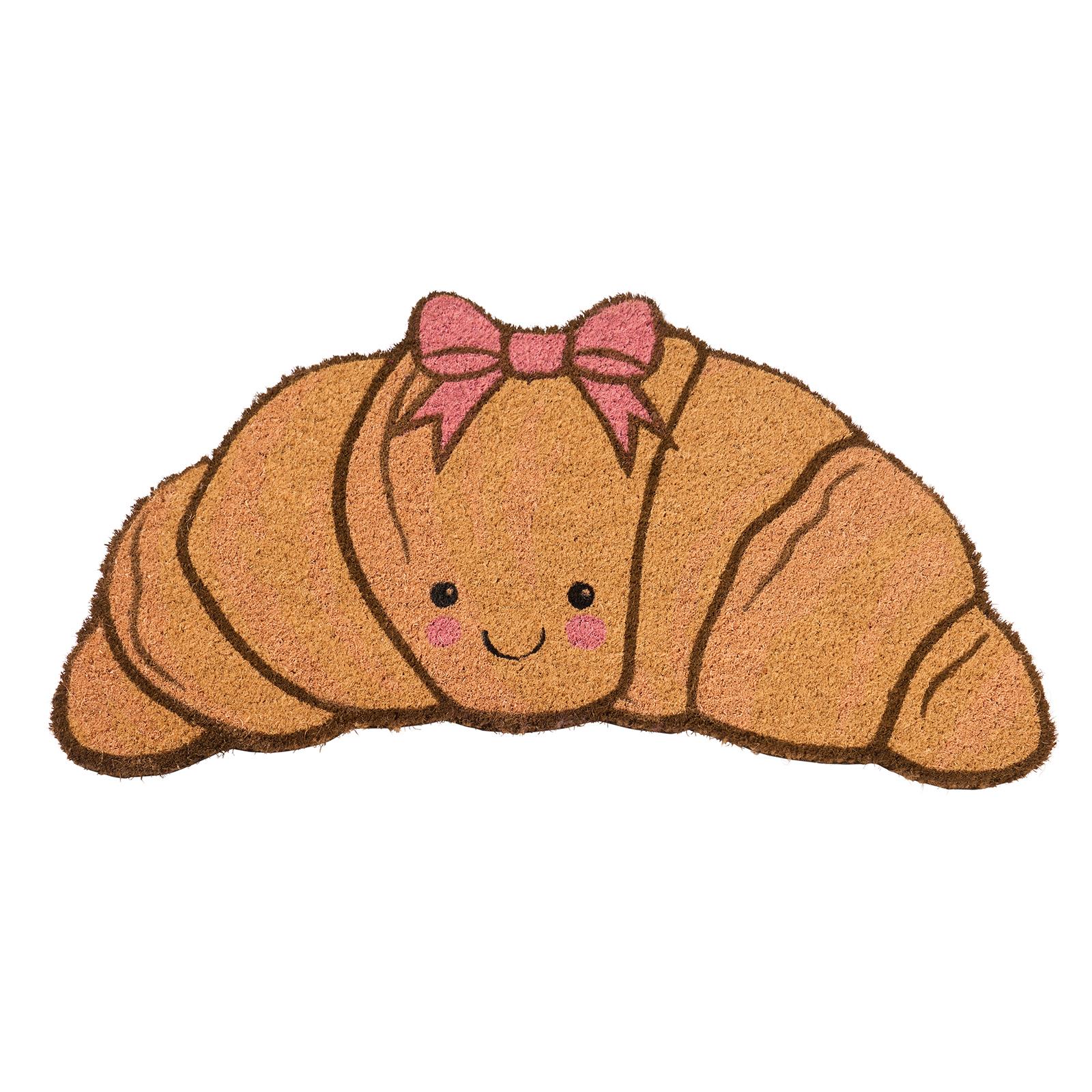 OHS Croissant Doormat Novelty Non Slip Indoor Outdoor Coir Door Mat Rug