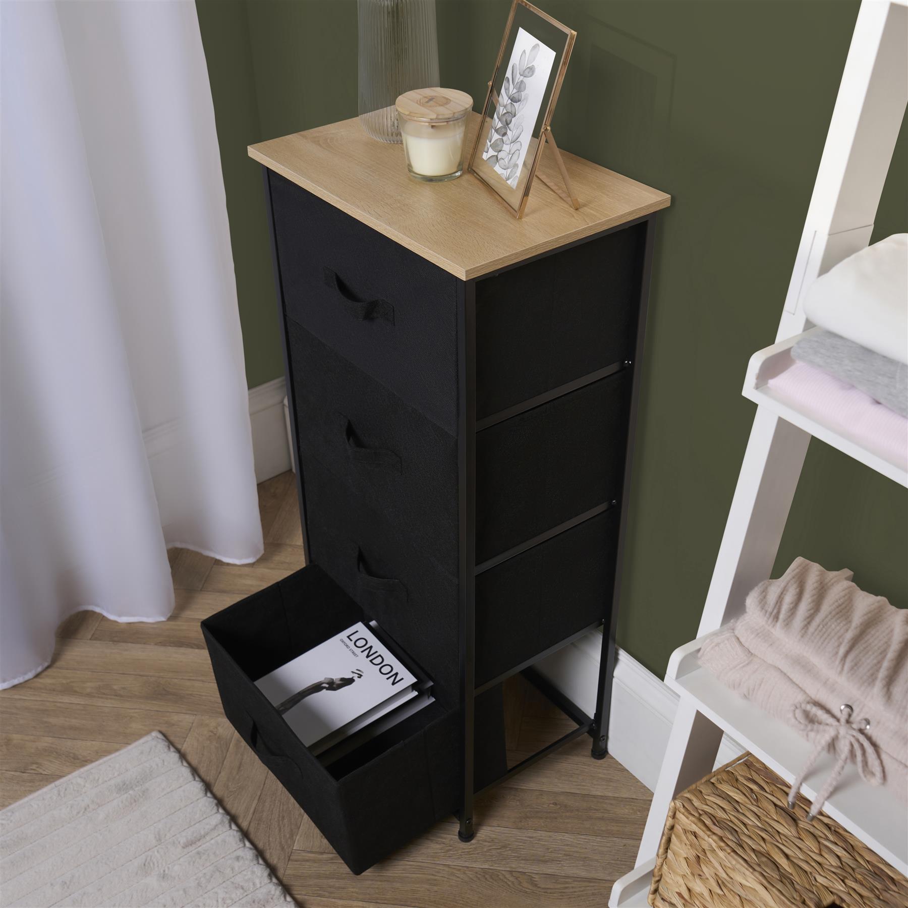 Fabric Cabinet Bedside 2/3/4 Drawers Storage Unit Clothes Shoes Home Organiser - Picture 76 of 94