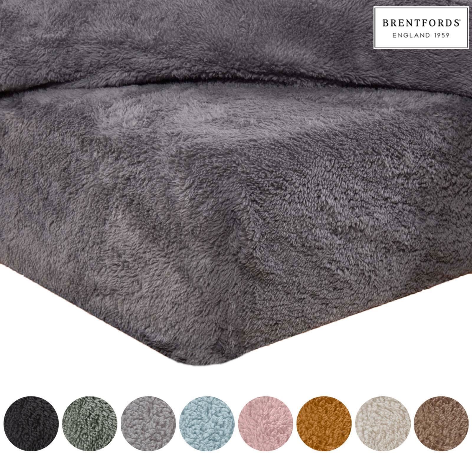 OHS Teddy Fleece Fitted Sheet Thermal Warm Single Double King Bedding NEW