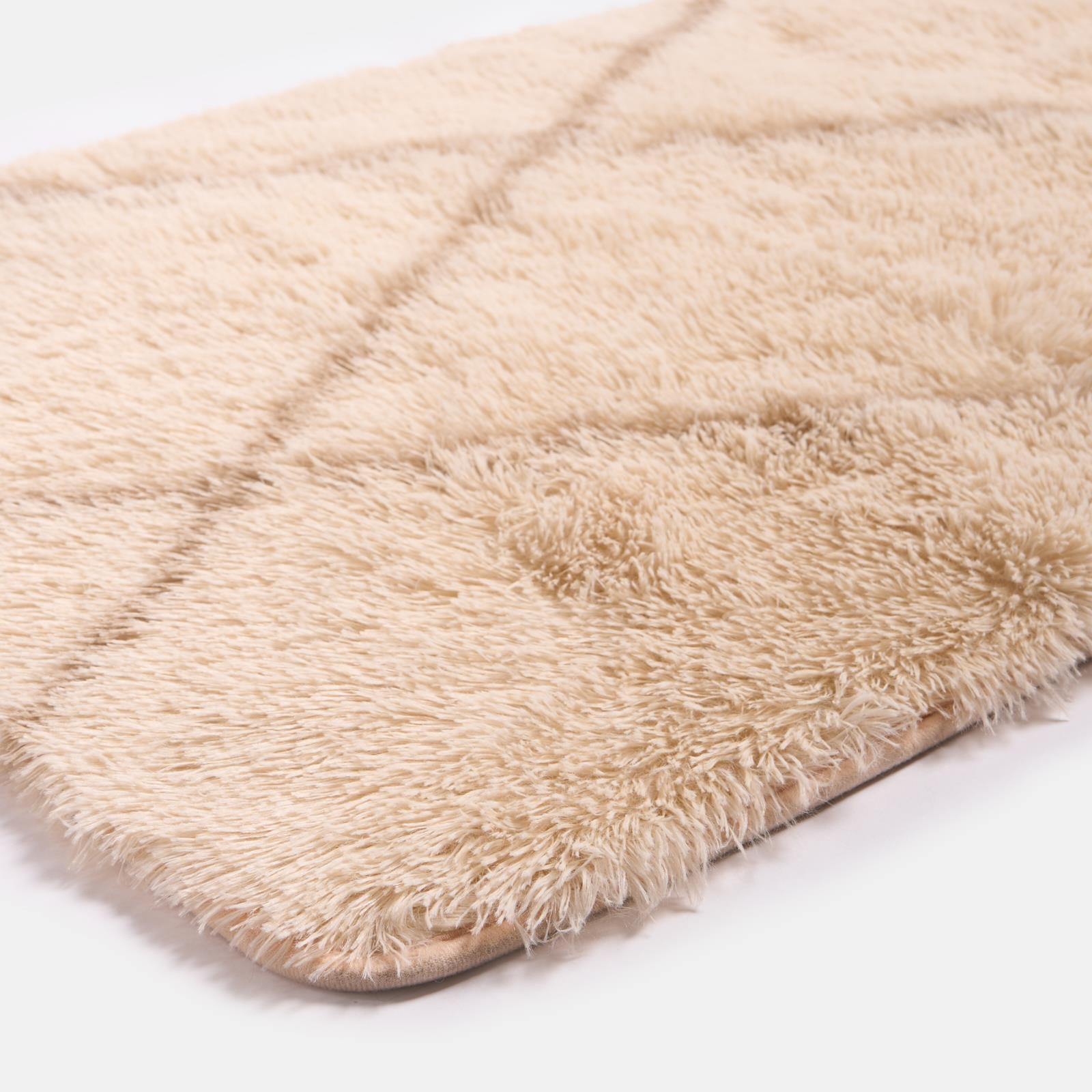 OHS Diamond Check Rug Non Slip Fluffy Soft Luxury Floor Carpet Hallway Runner