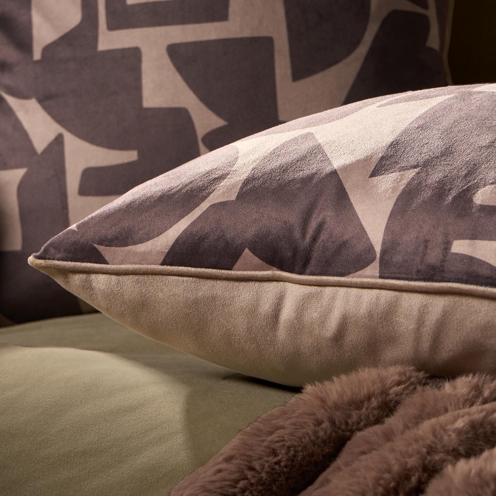 OHS Abstract Print Cushion Covers Matte Velvet Super Soft Square Pillowcases