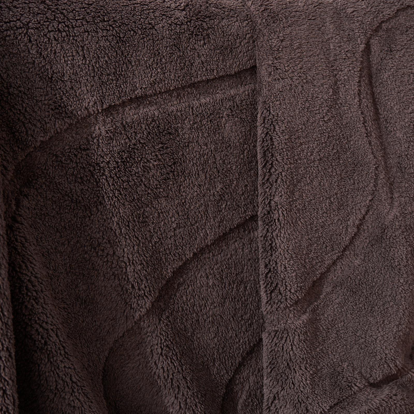 OHS Tufted Contour Throw Teddy Fleece Blanket Winter Soft Warm Bedspread