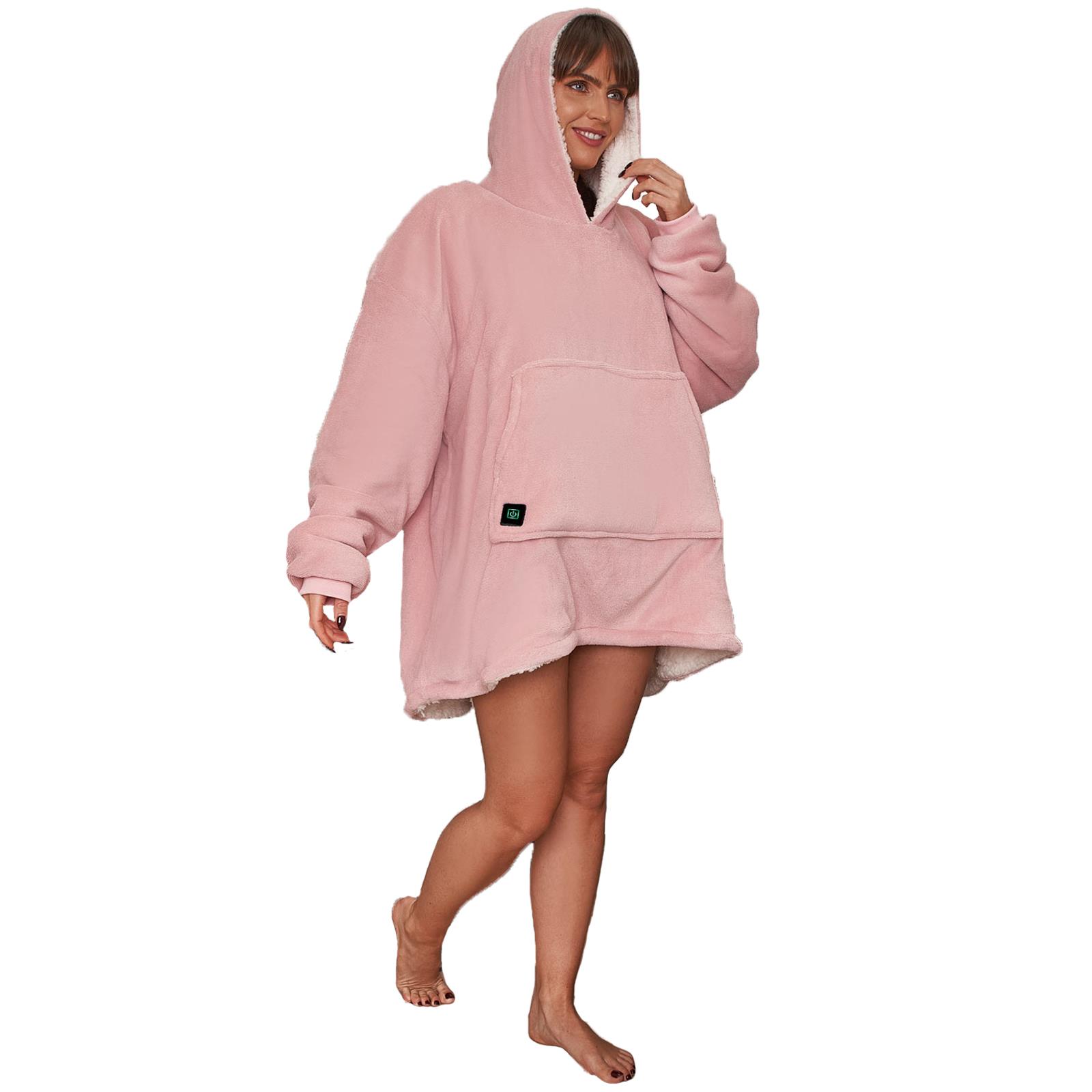 OHS Electric Heated Oversized Hoodie Blanket with Sleeves Wearable