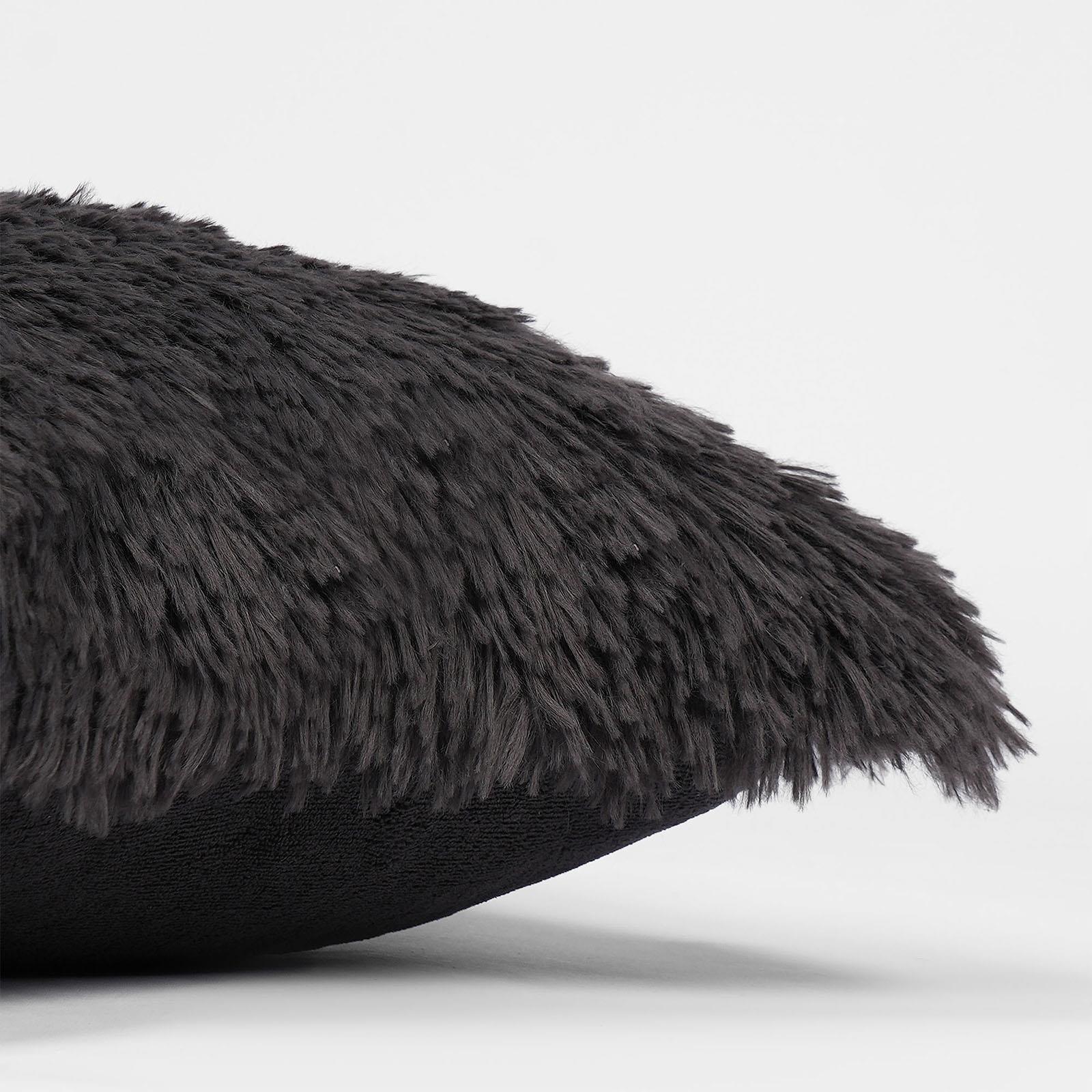 Sienna Faux Mongolian Fur Set of 4 x Cushion Covers Soft Fluffy Mohair 18" x 18 - Picture 10 of 26