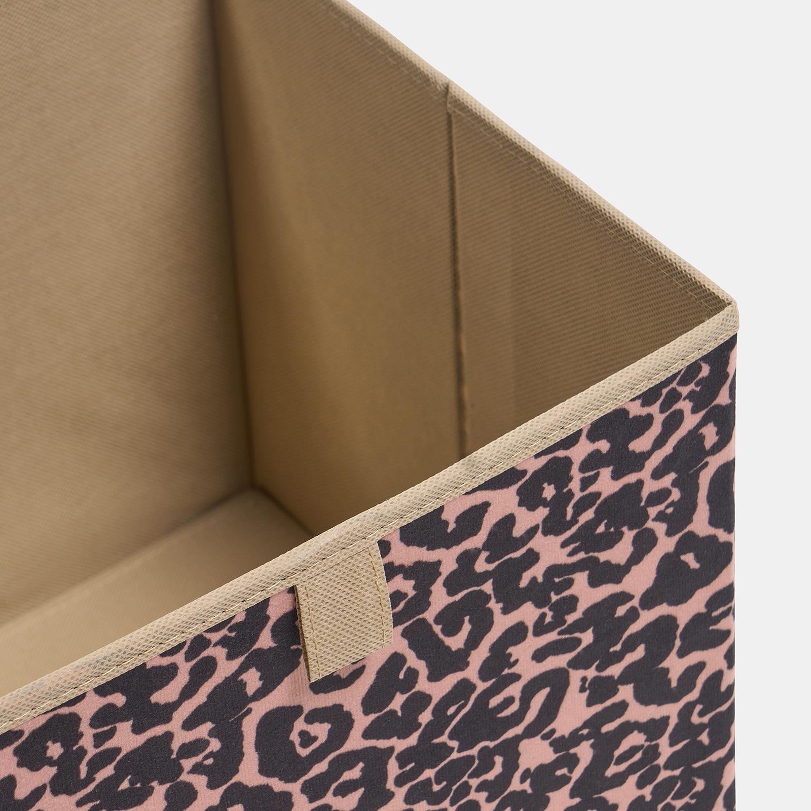 OHS Storage Cube Boxes Animal Print 2/4 Pack Folding Shoe Organiser Tidy Set