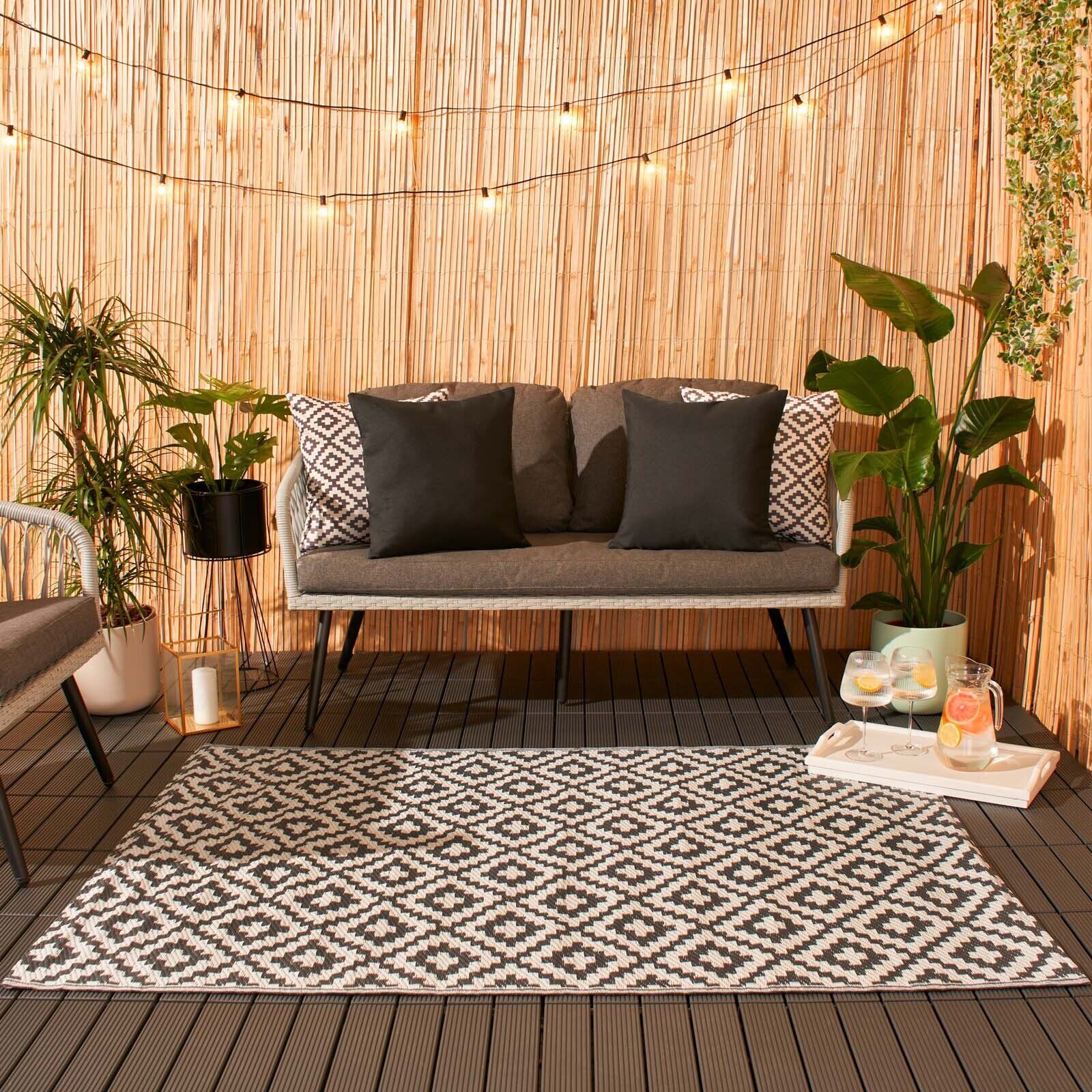 Outdoor Rug Garden Geometric Large Waterproof Patio Area Non Slip Deck Floor Mat - Picture 16 of 36