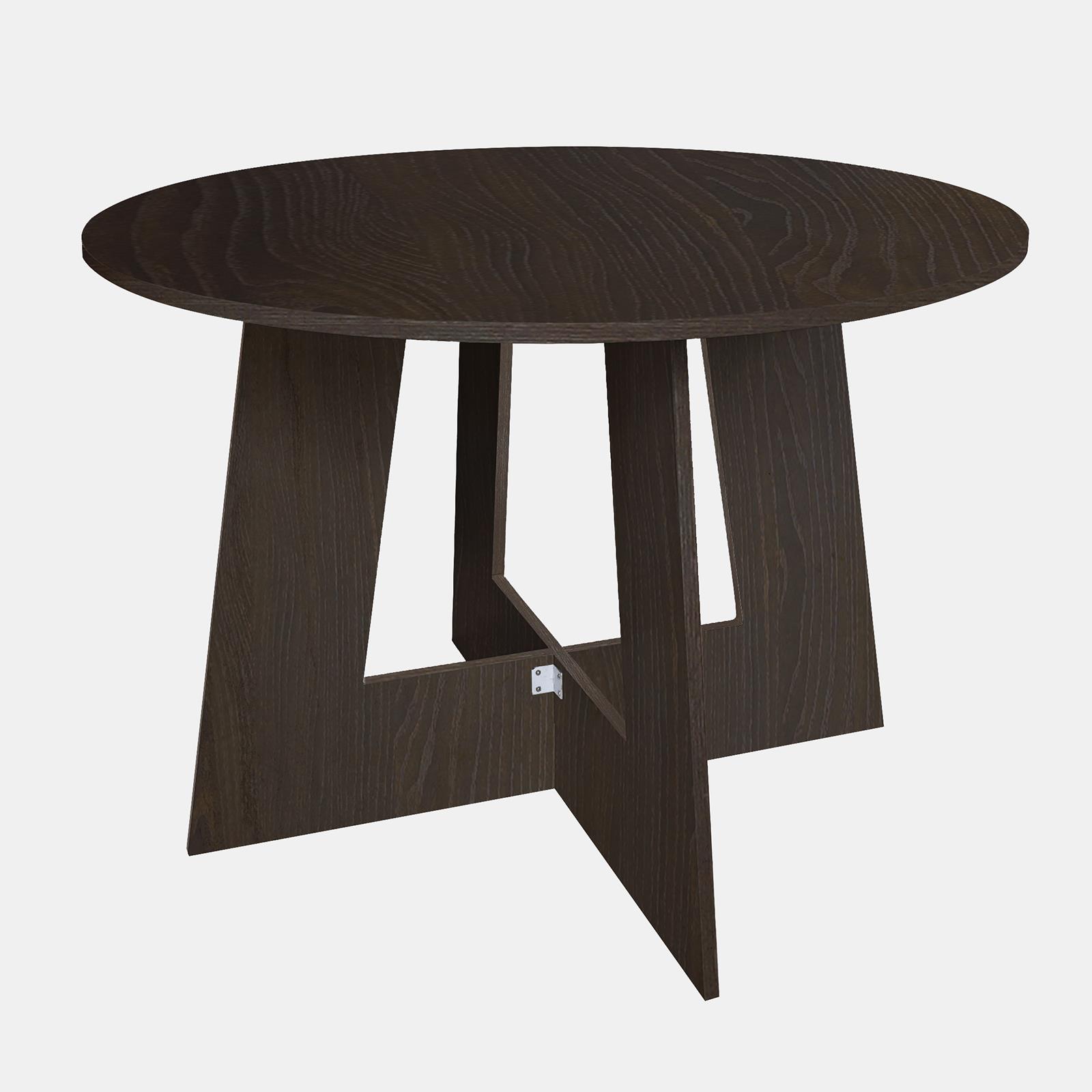 OHS Angular Dining Table 4-Seater Round Circle Kitchen Tables Engineered Wood