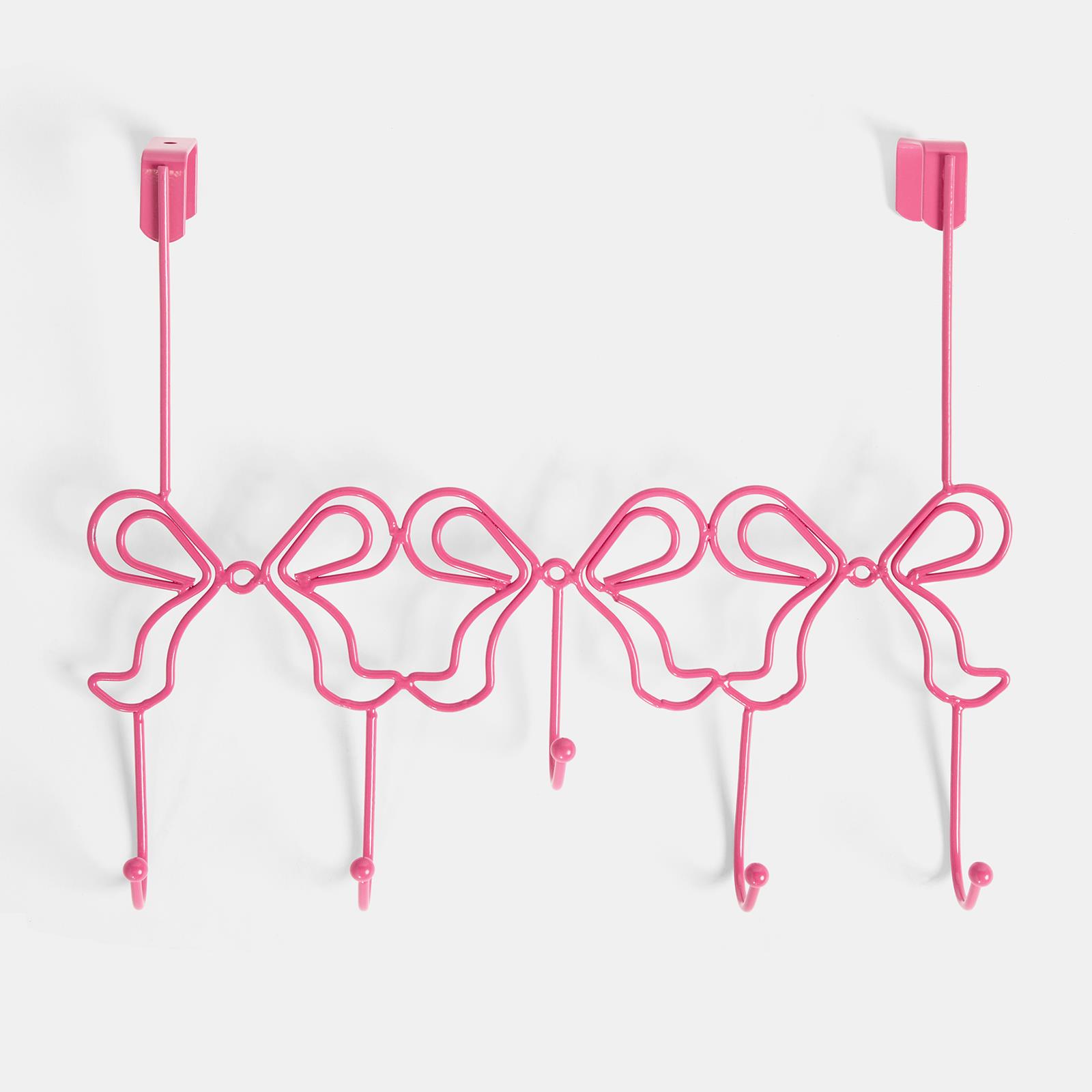 OHS Bows Over the Door Hook Hanger 5 Hooks Metal Coats Towel Rack