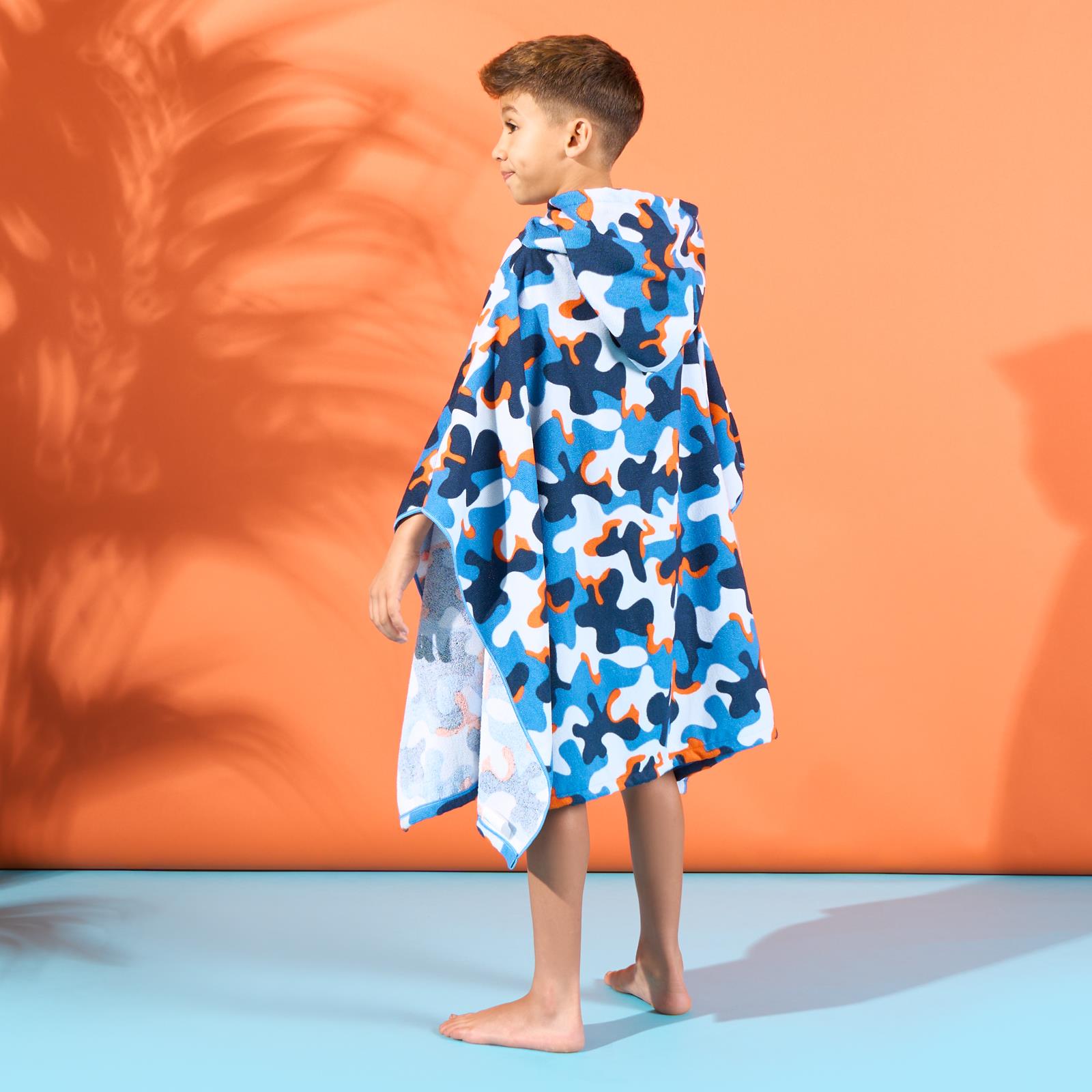 Kids Poncho Beach Towel Hooded Quick Dry Microfibre Holiday Swimming Absorbent - Picture 21 of 139