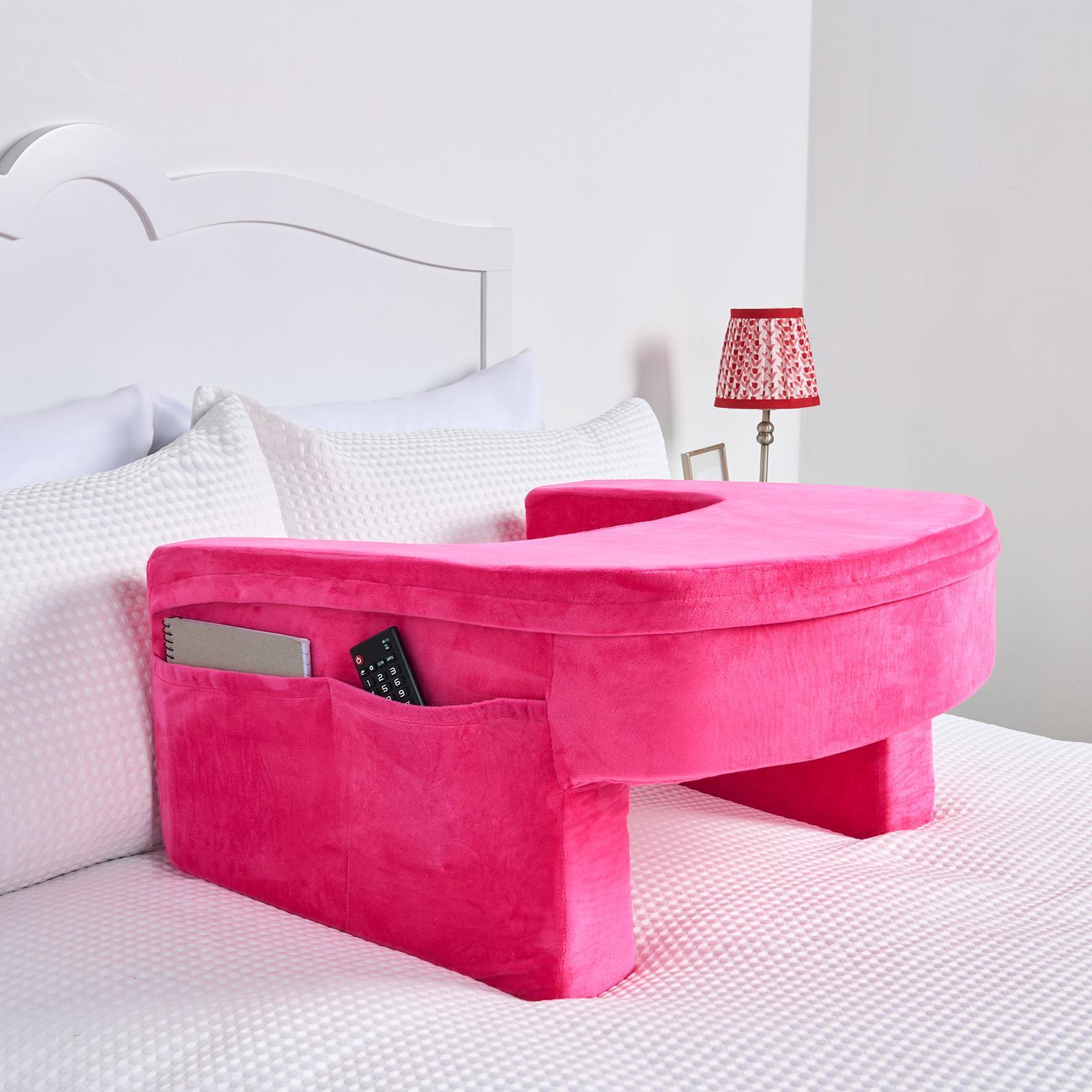 OHS Gaming Lap Pillow Cushion Matte Velvet Filled Laptop Table Tray with Pockets