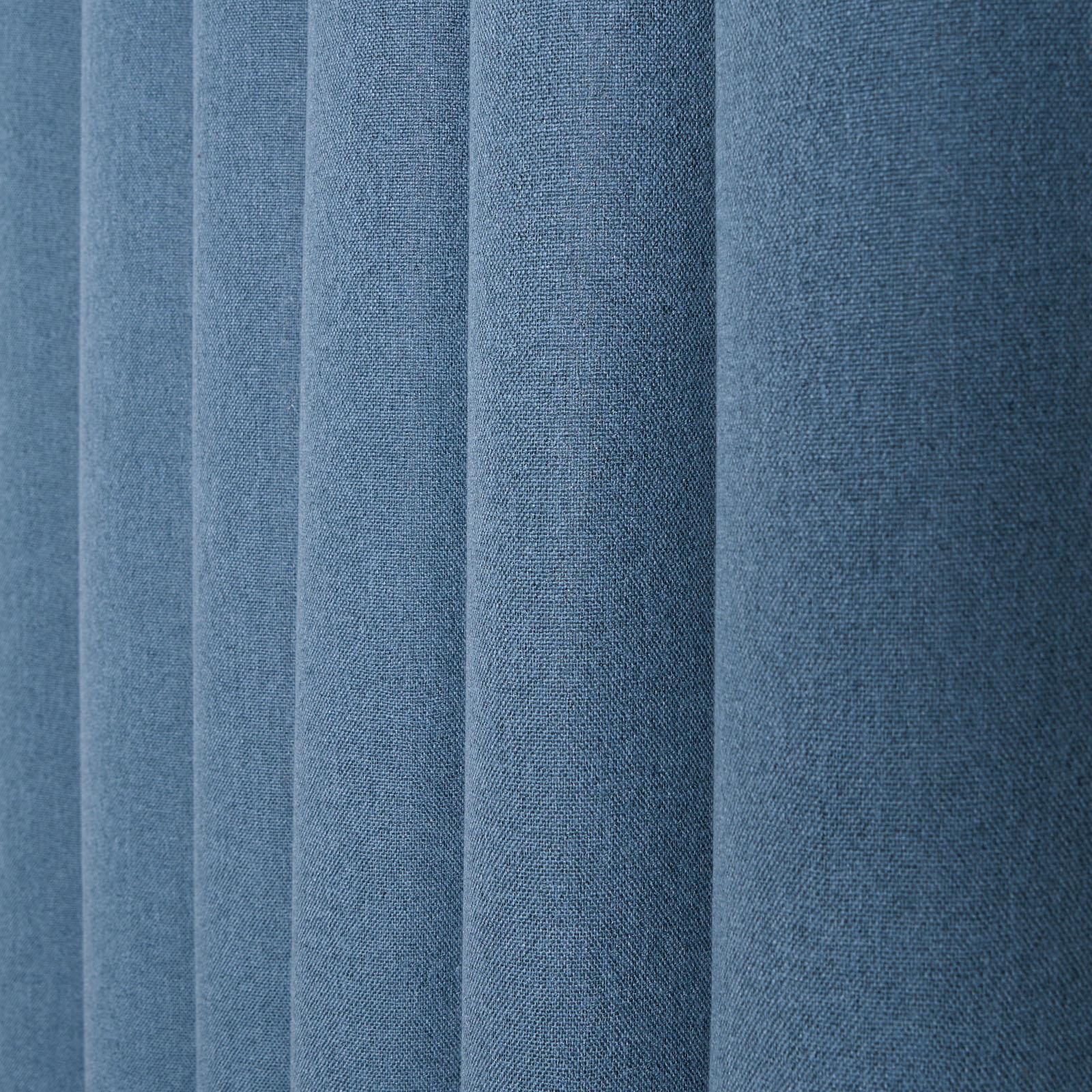Pair of Eyelet Blackout Curtains Woven Ready Made Ring Top Thermal Texture Thick - Picture 6 of 48