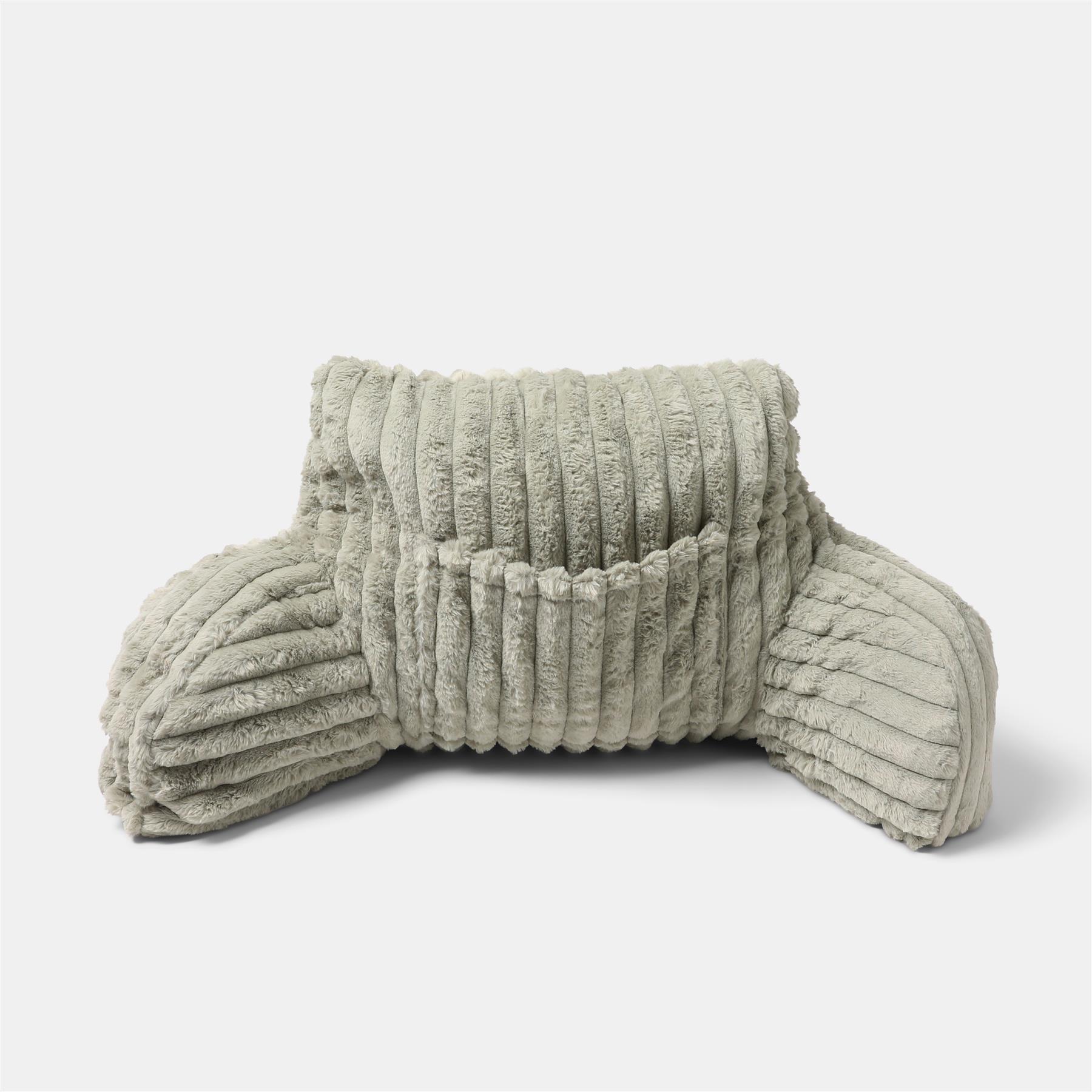 OHS Reading Cuddle Cushion Fleece Heatable Pillow Arms Chair Back Support