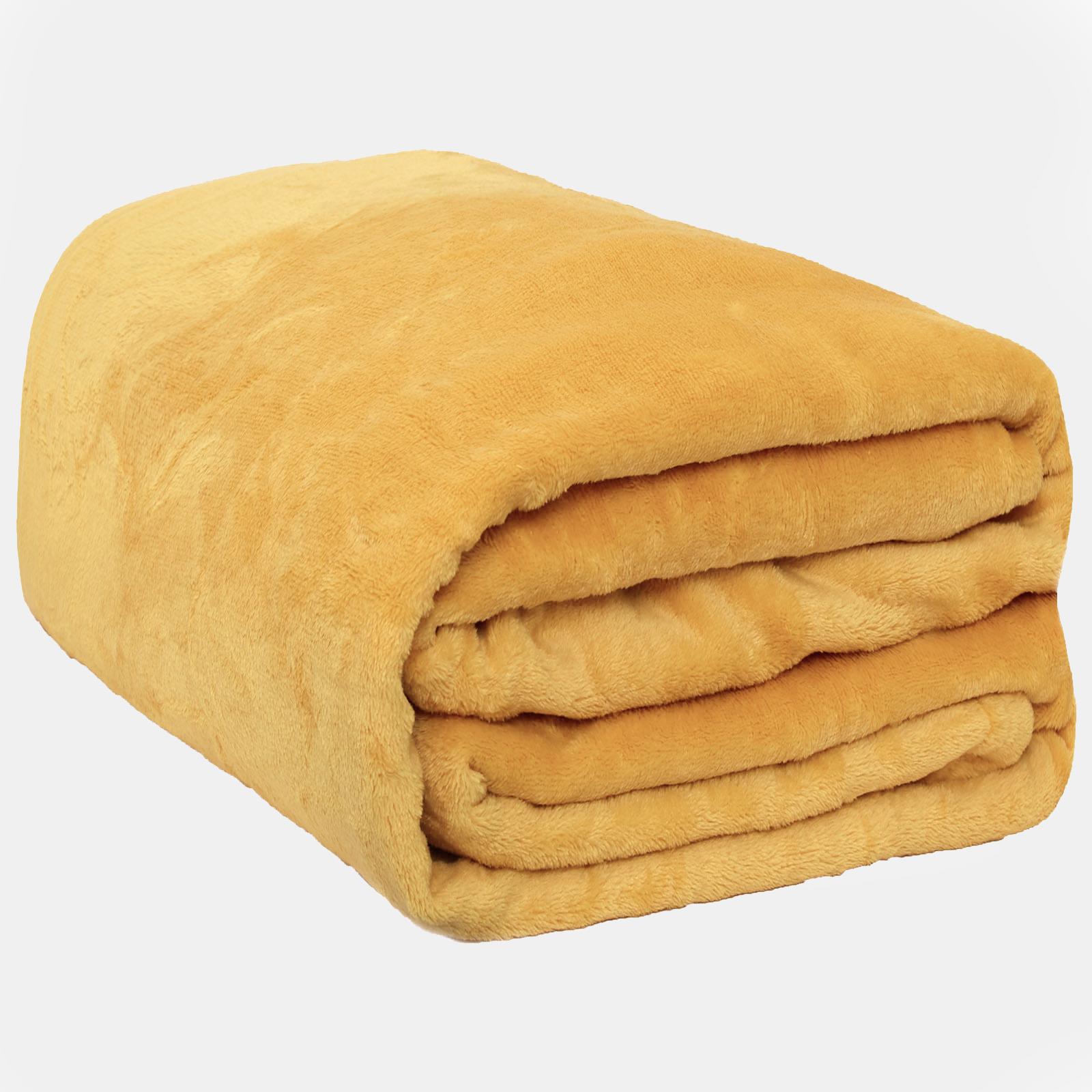 OHS Large Flannel Fleece Bed Blanket Warm Throw Over Ultra Soft Bed Sofa