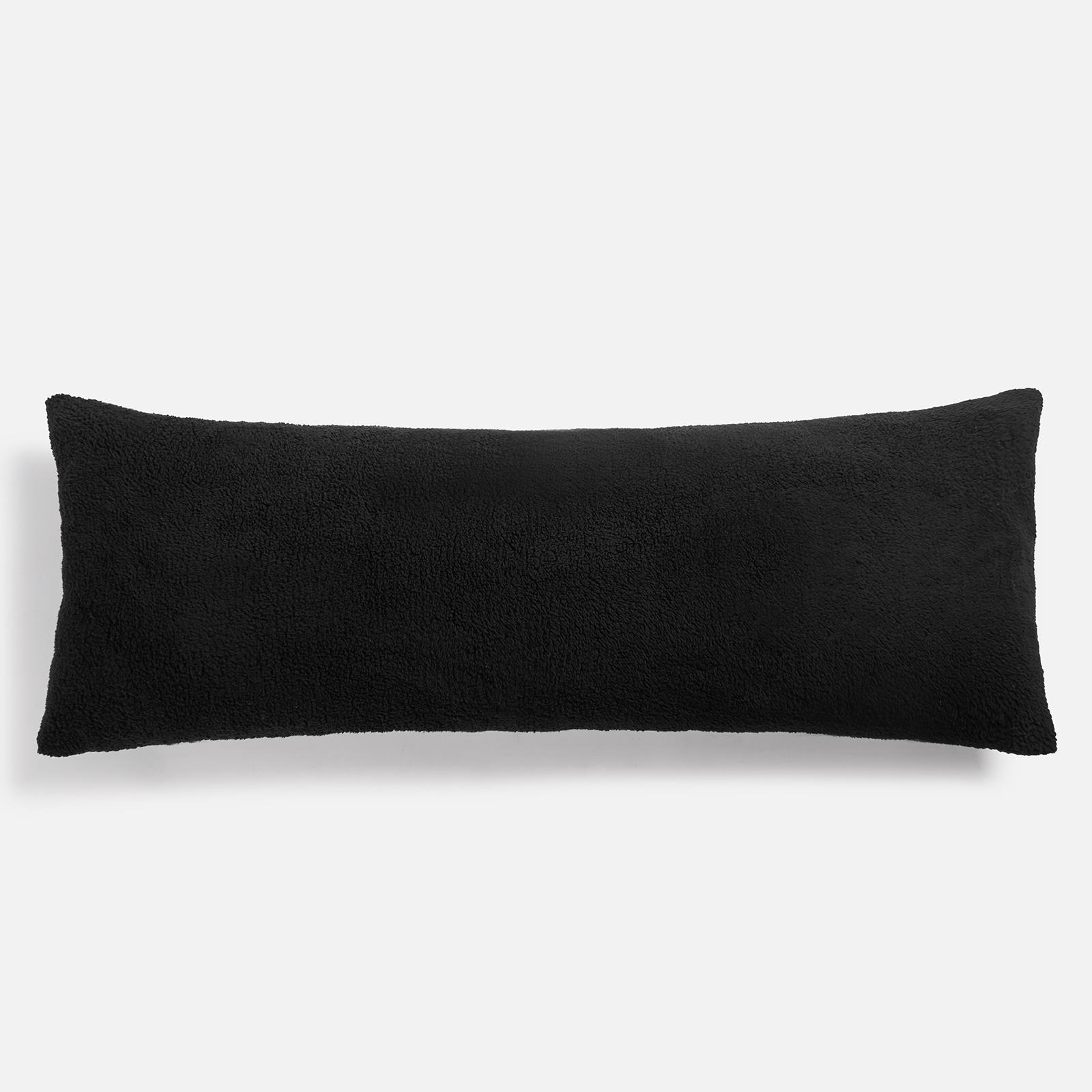 OHS Long Bolster Pillow Teddy Fleece Body Neck Pregnancy Support Cushion