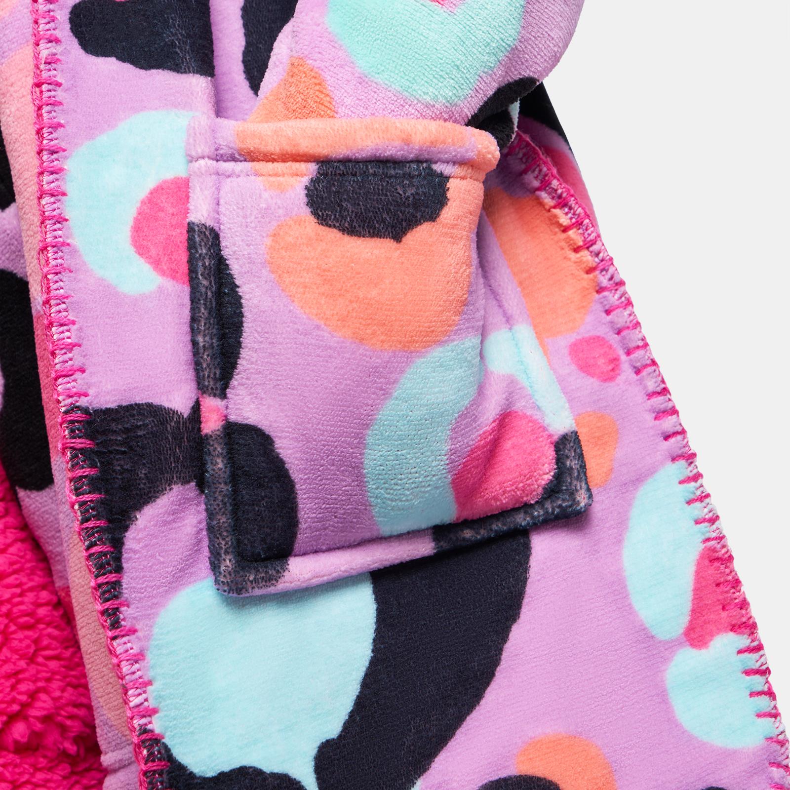 OHS Kids Pocket Scarf Leopard Gaming Fluffy Fleece Sherpa Thermal Winter Wrap