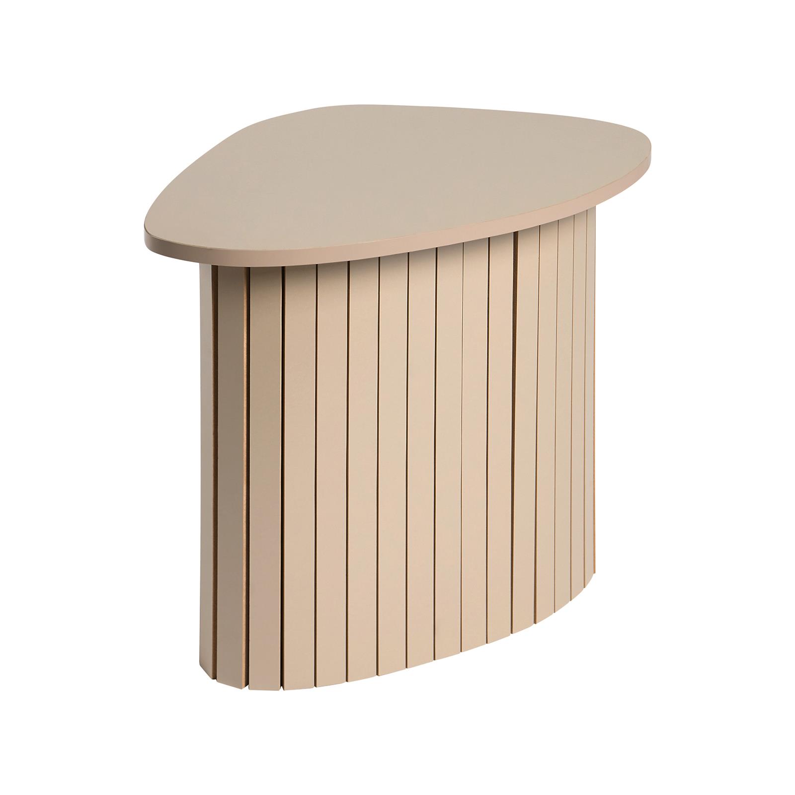 OHS Madison Side Table Ribbed Wood Effect Corner Bedside Coffee Table