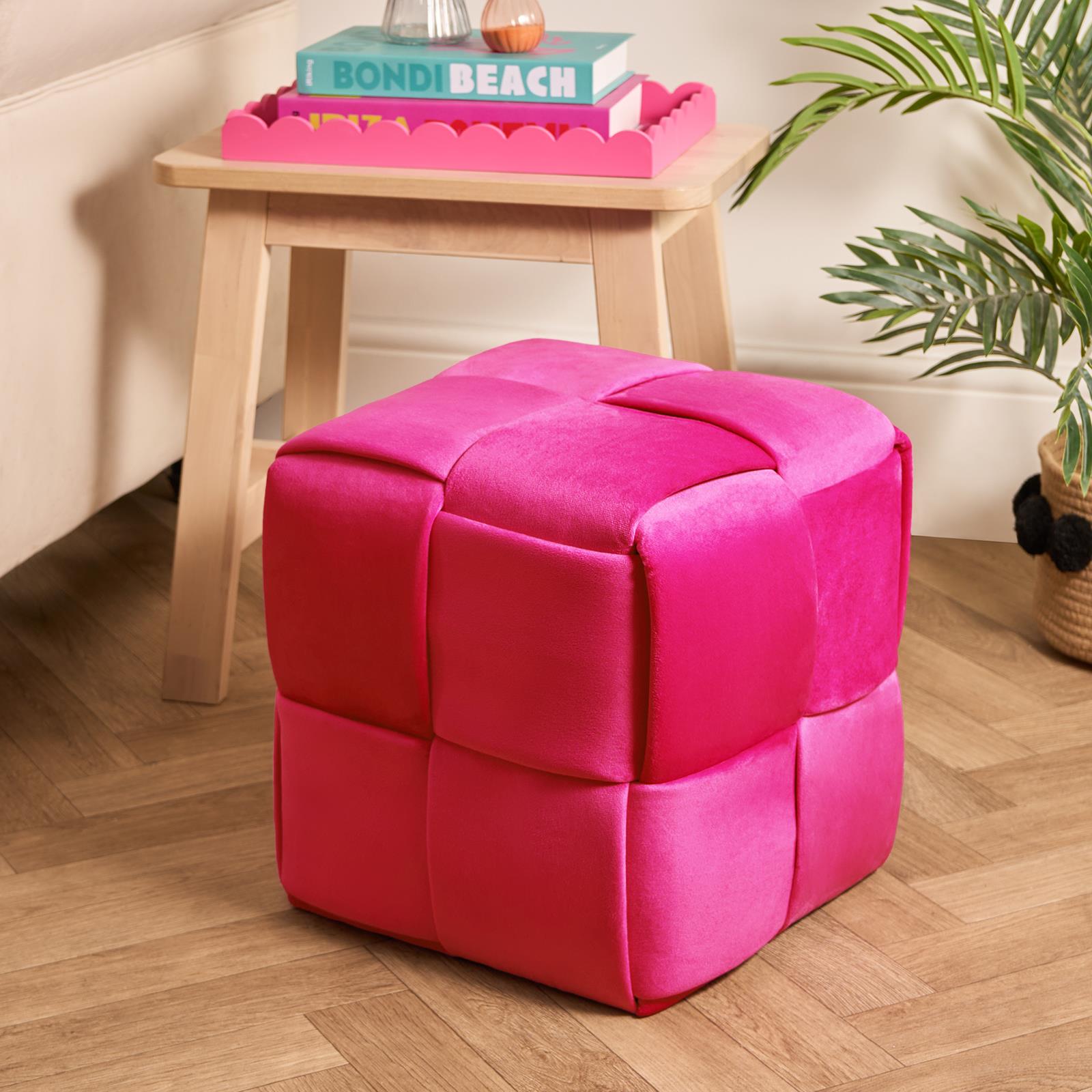 OHS Ottoman Foot Stool Square Footrest Dressing Table Chair Side Sofa Seat