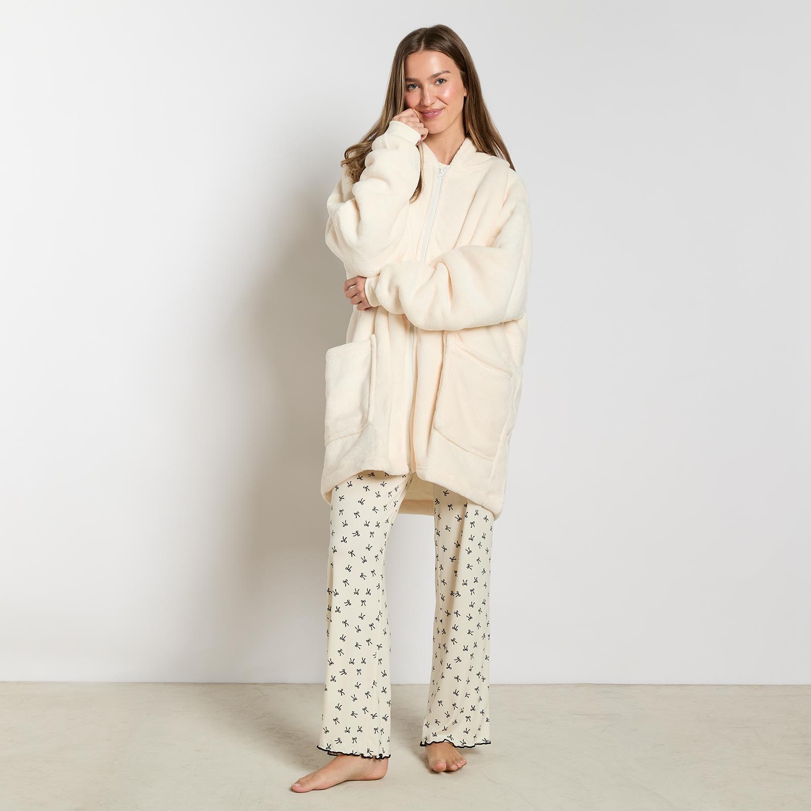 OHS Zip Up Hoodie Blanket Oversized Sherpa Fleece Thermal Sweatshirt Jumper