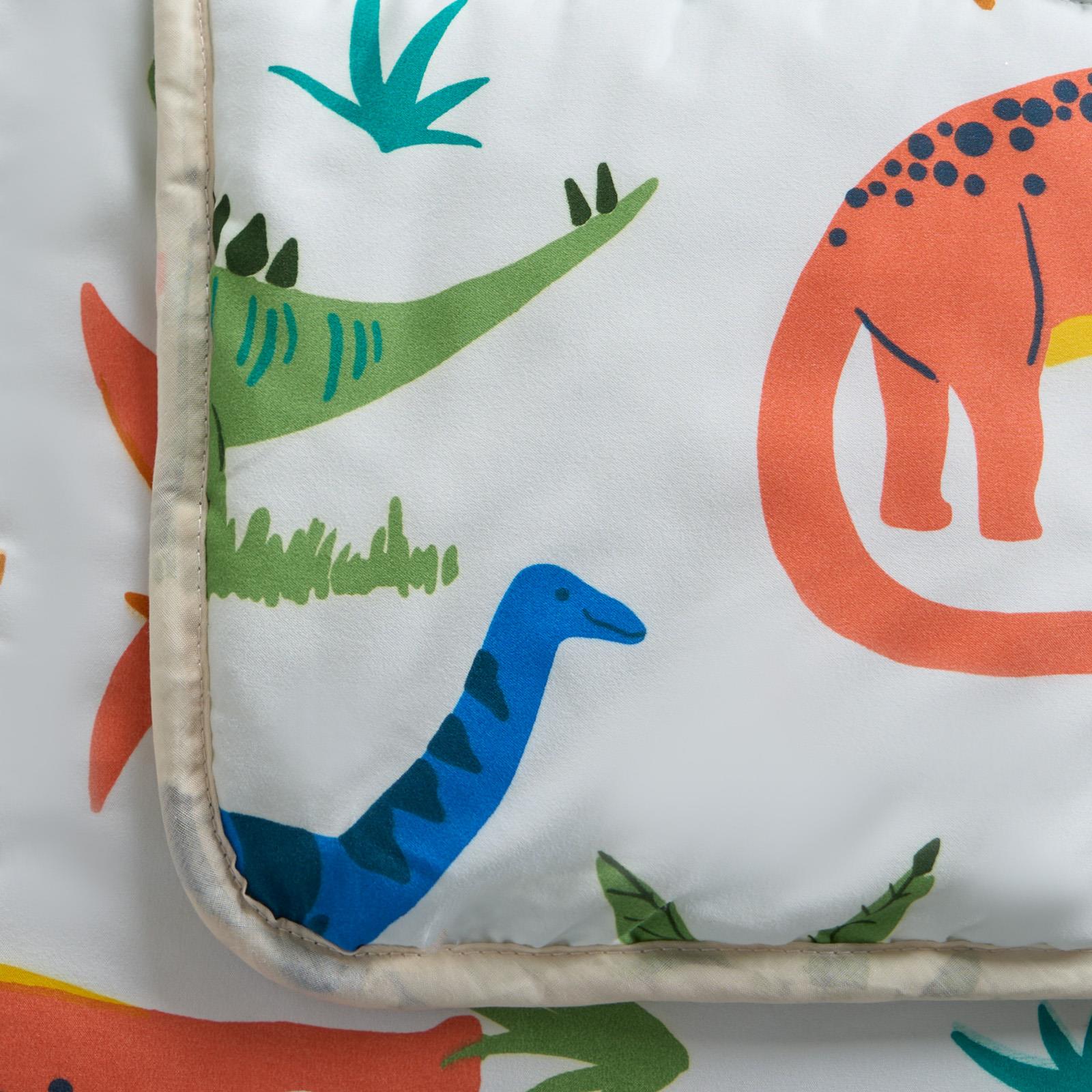 Dino Coverless Duvet Pillowcase 10.5 Tog Kids Single Quilt Camping Bedding Set