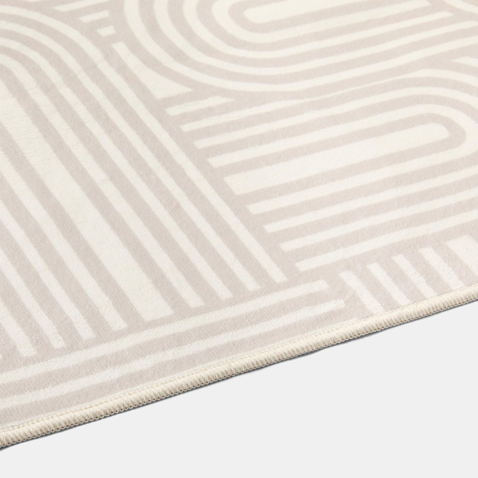 OHS Washable Rug Geometric Print Ultra Soft Living Room Area Mat Accent Rugs