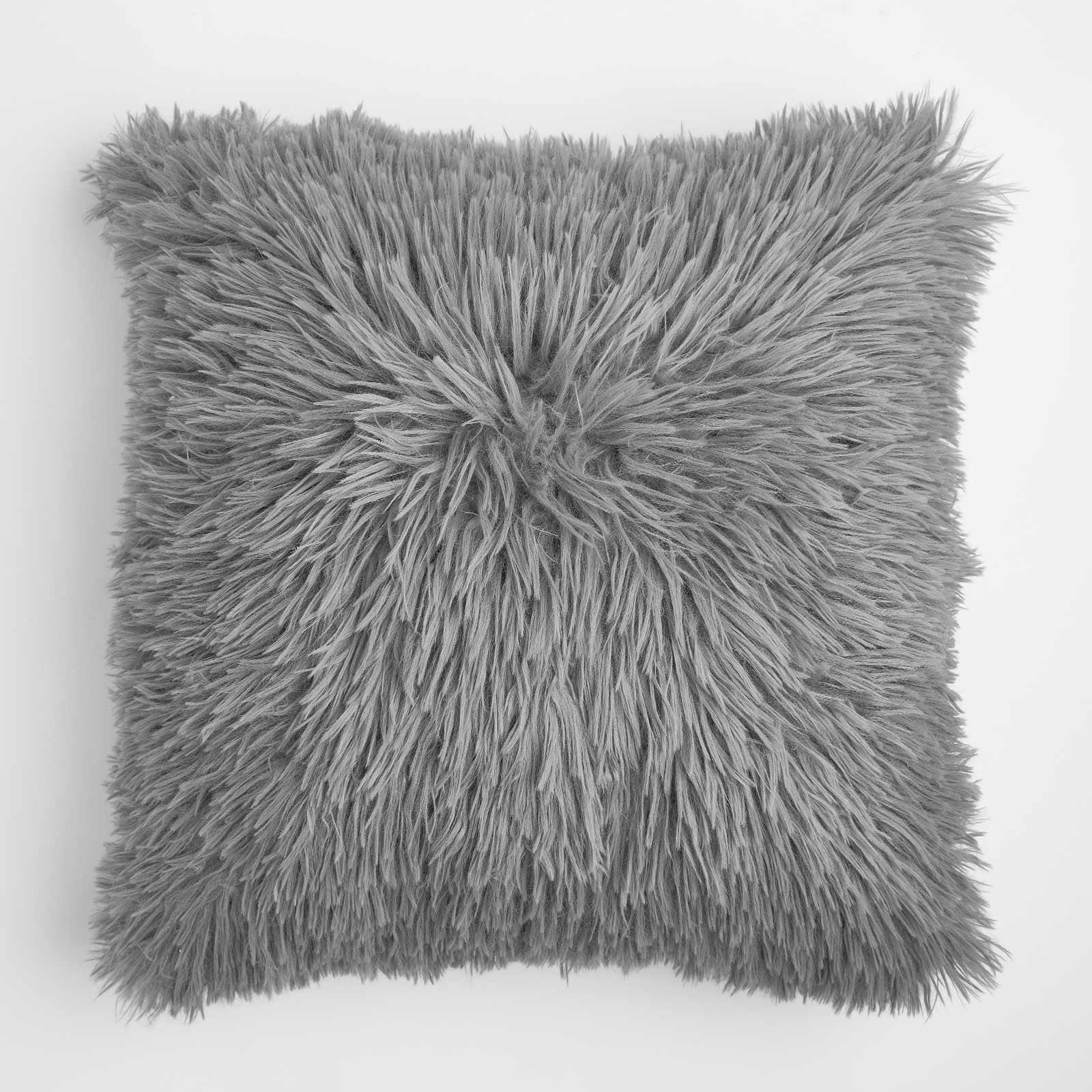 Sienna Faux Mongolian Fur Set of 4 x Cushion Covers Soft Fluffy Mohair 18" x 18 - Picture 21 of 26