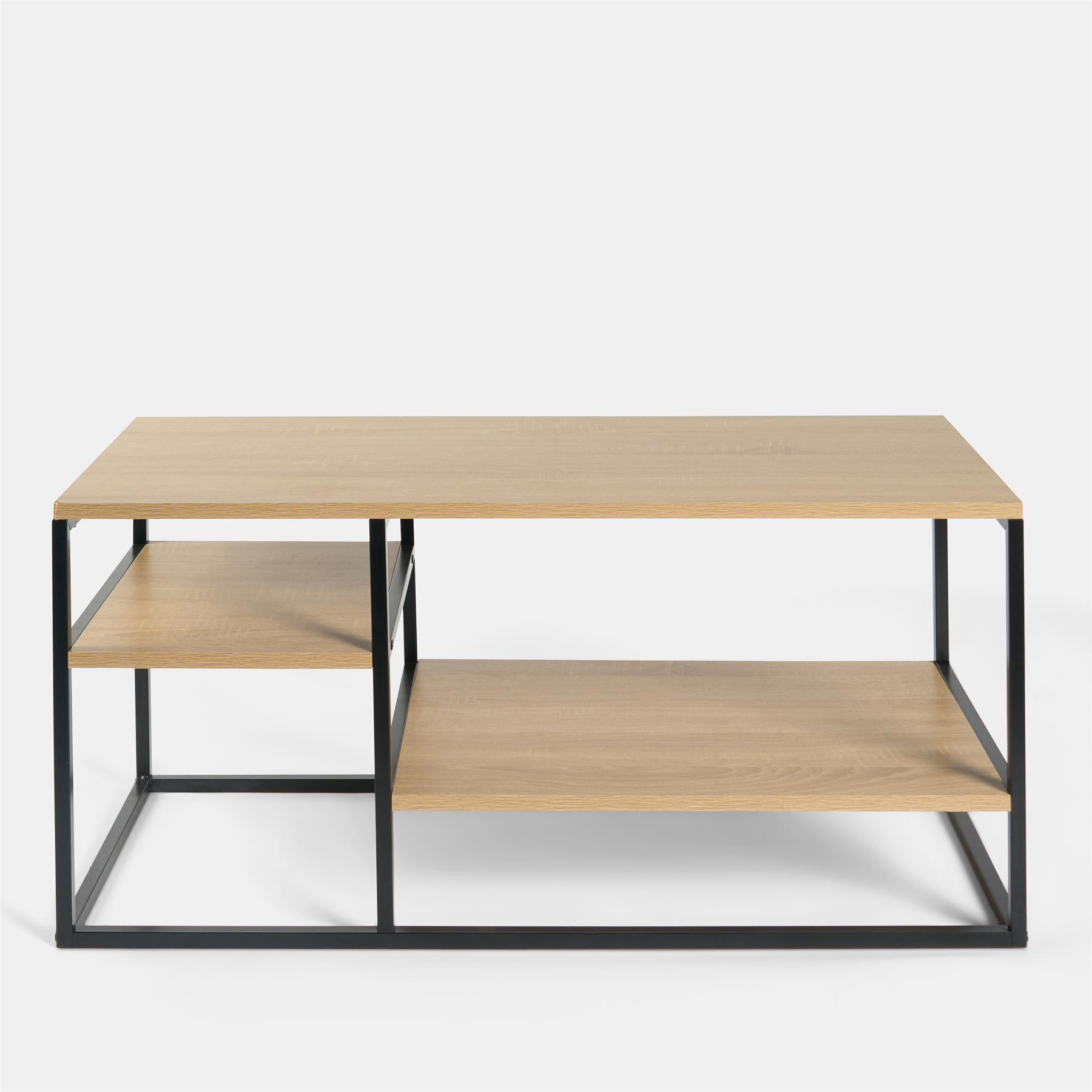 OHS Manhattan TV Stand Engineered Wood Shelves Entertainment Unit
