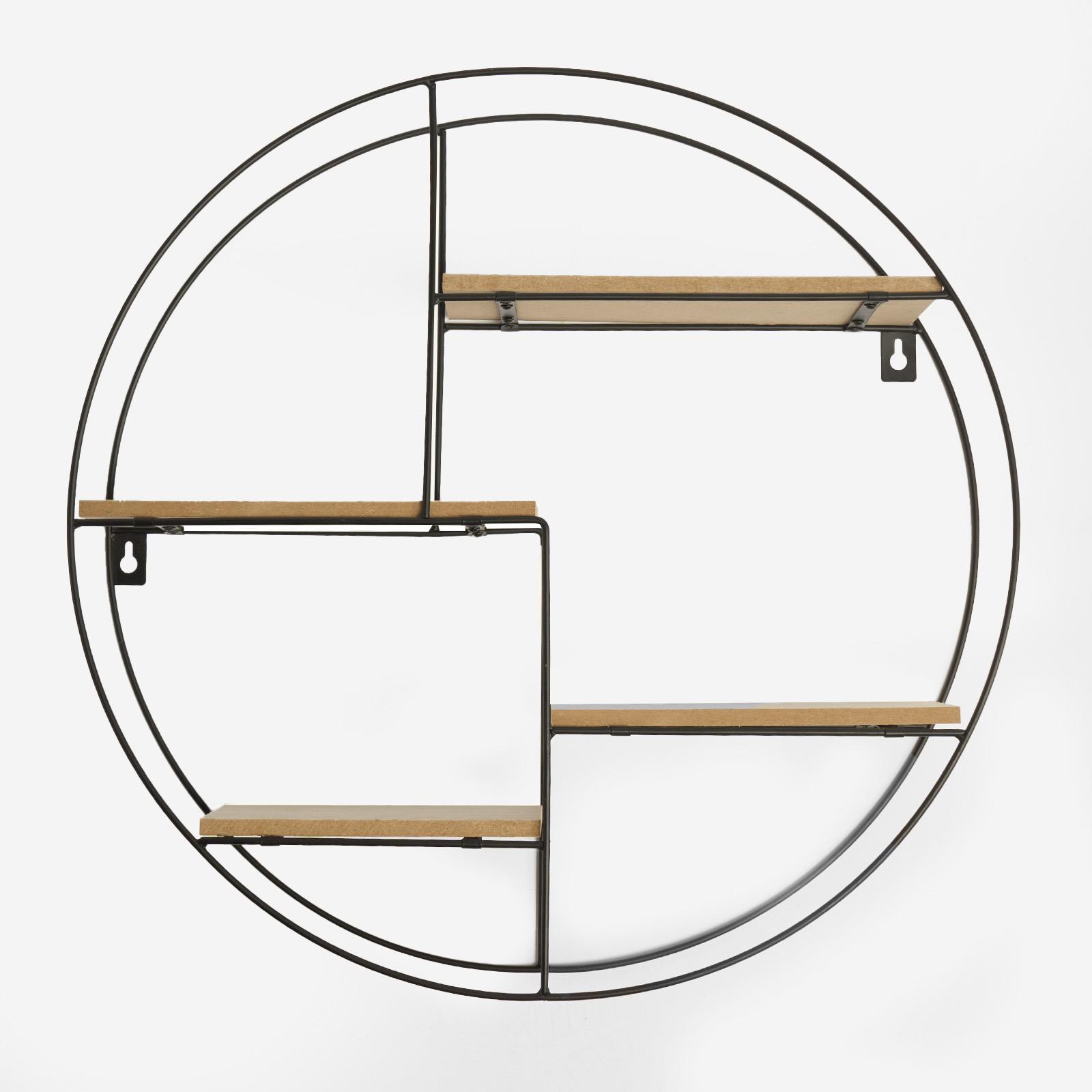 Round Multi Tier Shelf Foldable Home Decor Wall Display Office Storage Organiser