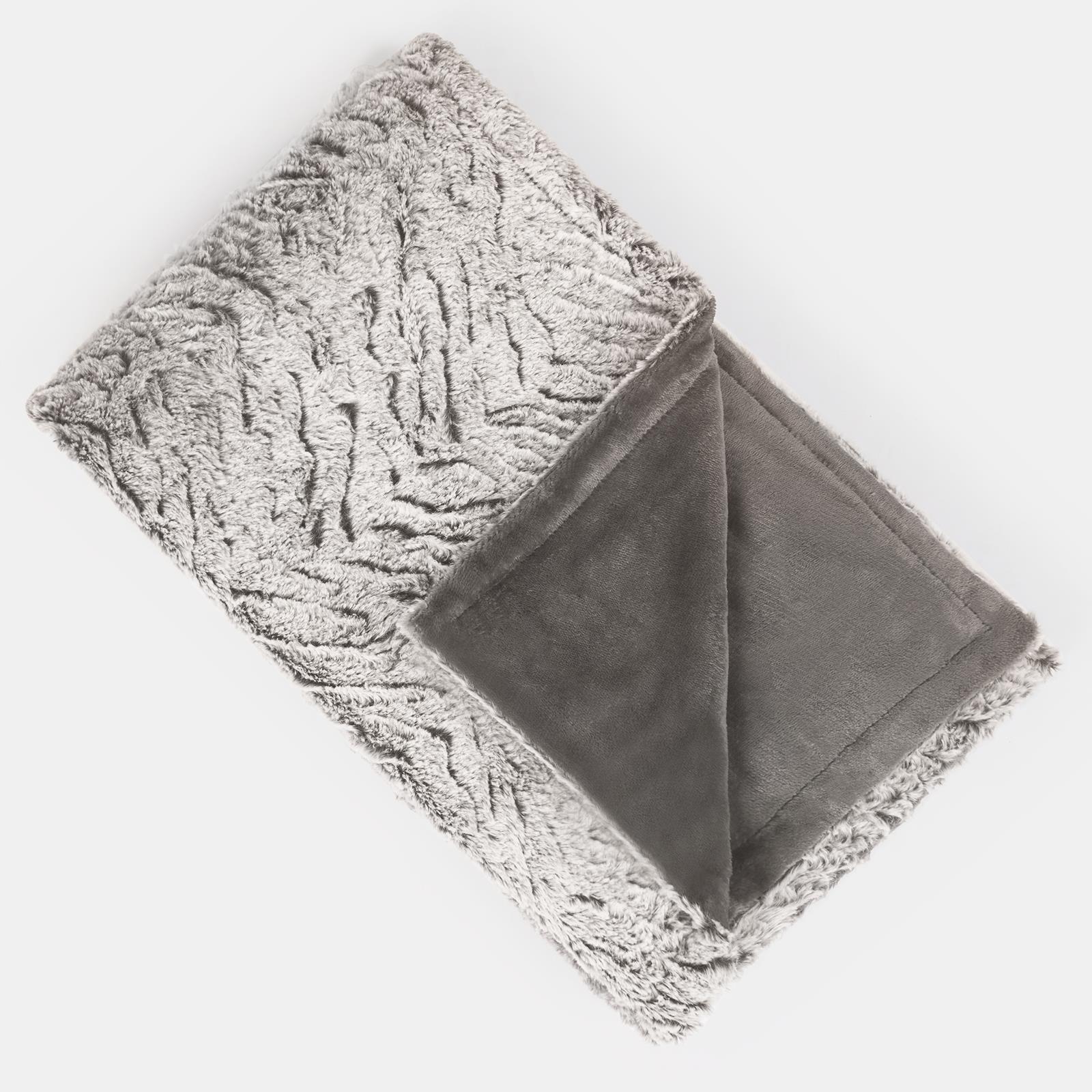 Faux Fur Fleece Throw Bed Blanket Plush Two Tone Warm Super Soft Sofa Bedspread