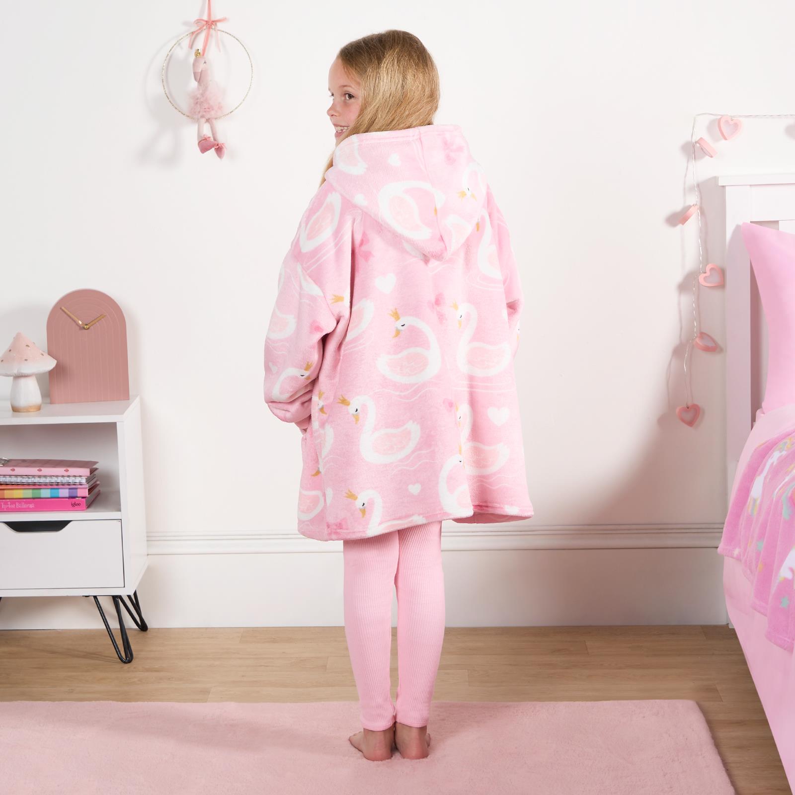 Kids Hoodie Blanket Oversized Sherpa Fleece Jumper Sweatshirt Soft Warm Throw - Picture 125 of 169