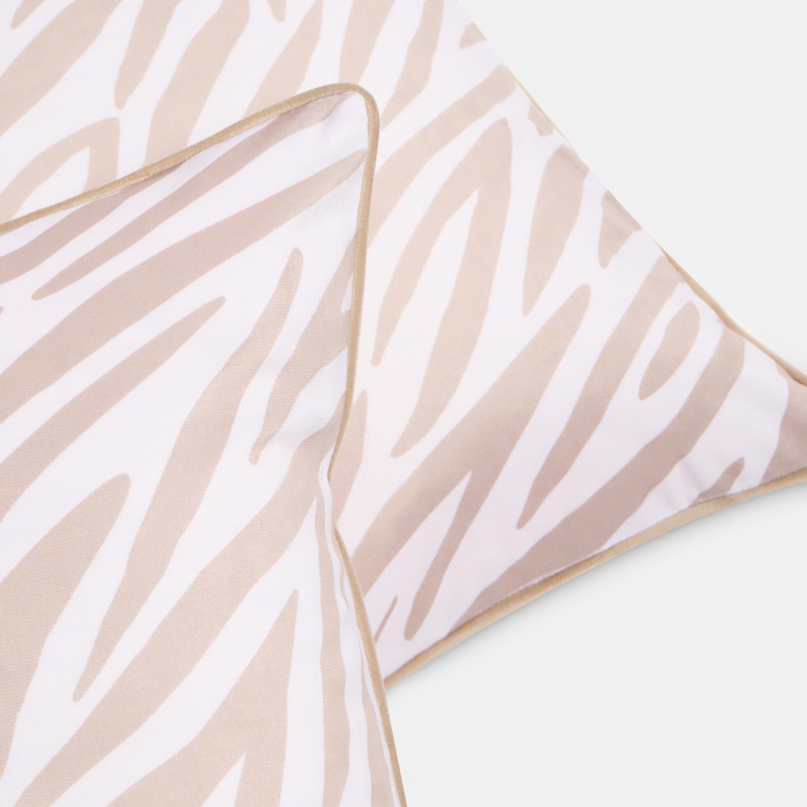 OHS Zebra Print Cushion Covers Matte Velvet Soft Luxury Square Pillowcases