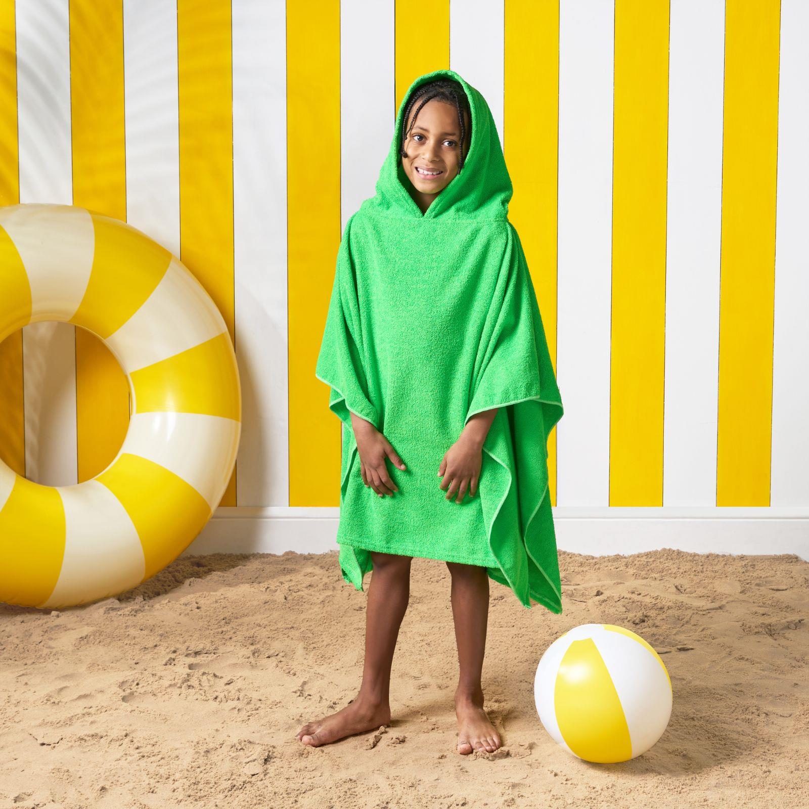 Brentfords Poncho Towel Childrens Absorbent Hood Quick Drying Beach Travel Robe - Picture 18 of 30