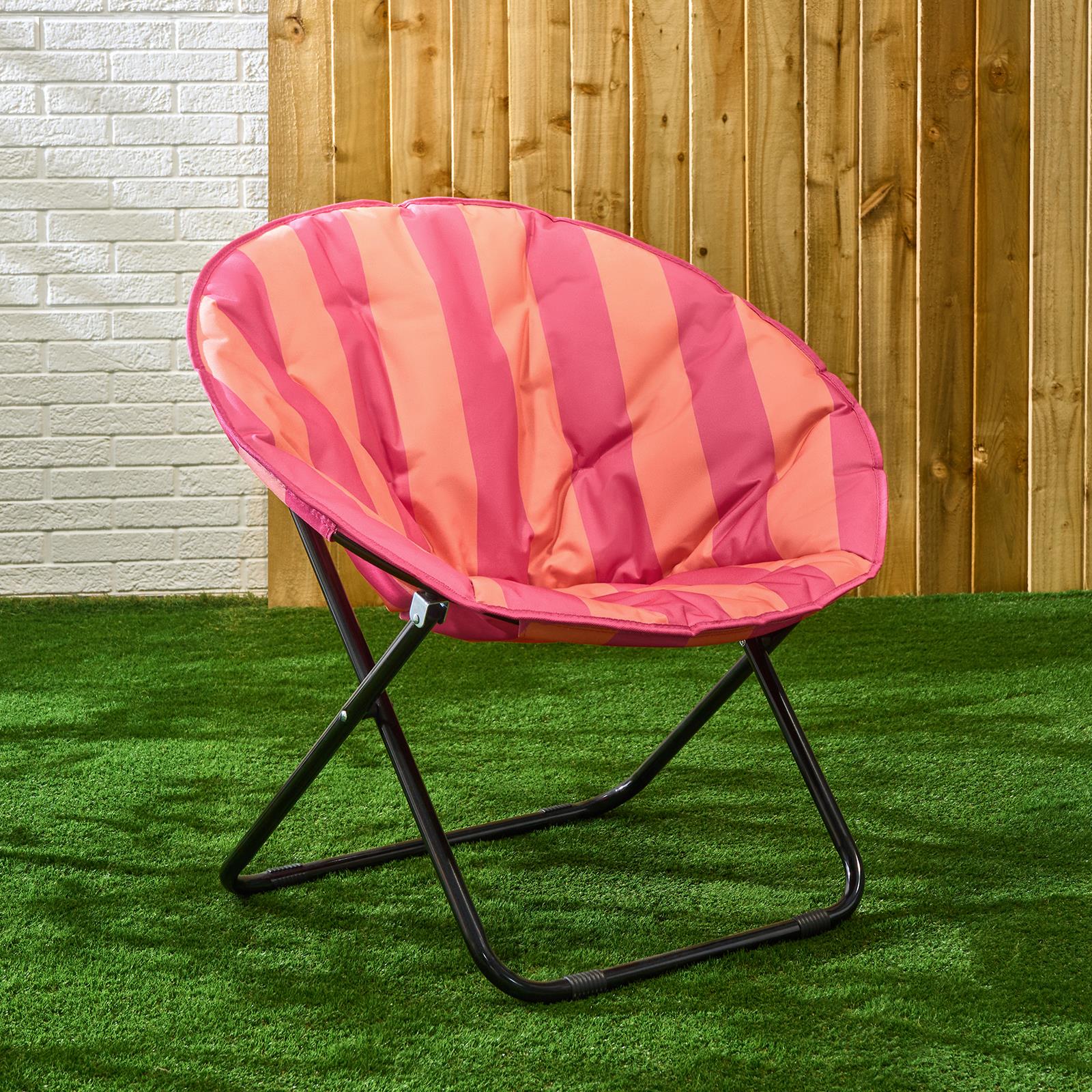 OHS Moon Camping Chair Round Folding Outdoor Garden Portable Seat