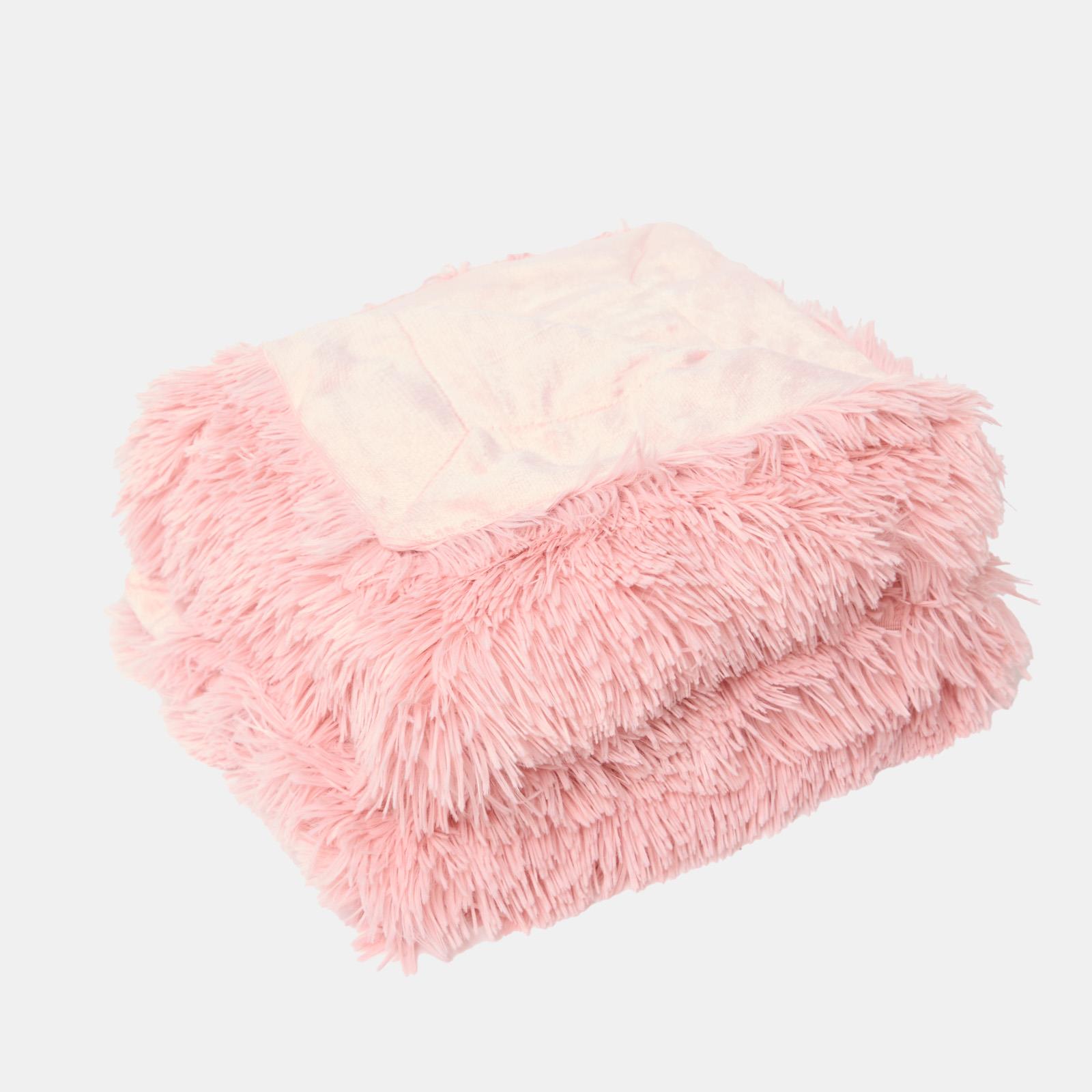 OHS Pet Fleece Throw Fluffy Calming Foldable Travel Dog Puppy Cat Blanket