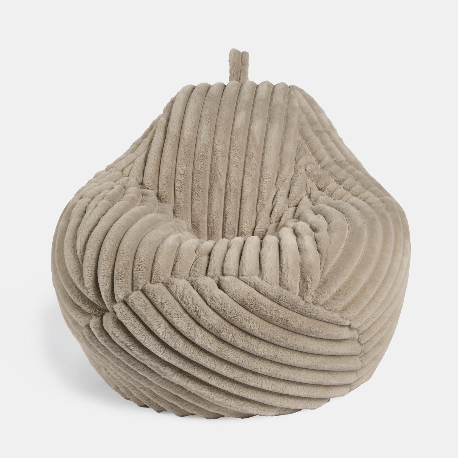 OHS Ribbed Bean Bag Chair Adult Gaming Beanbags with Filling Cosy Couch